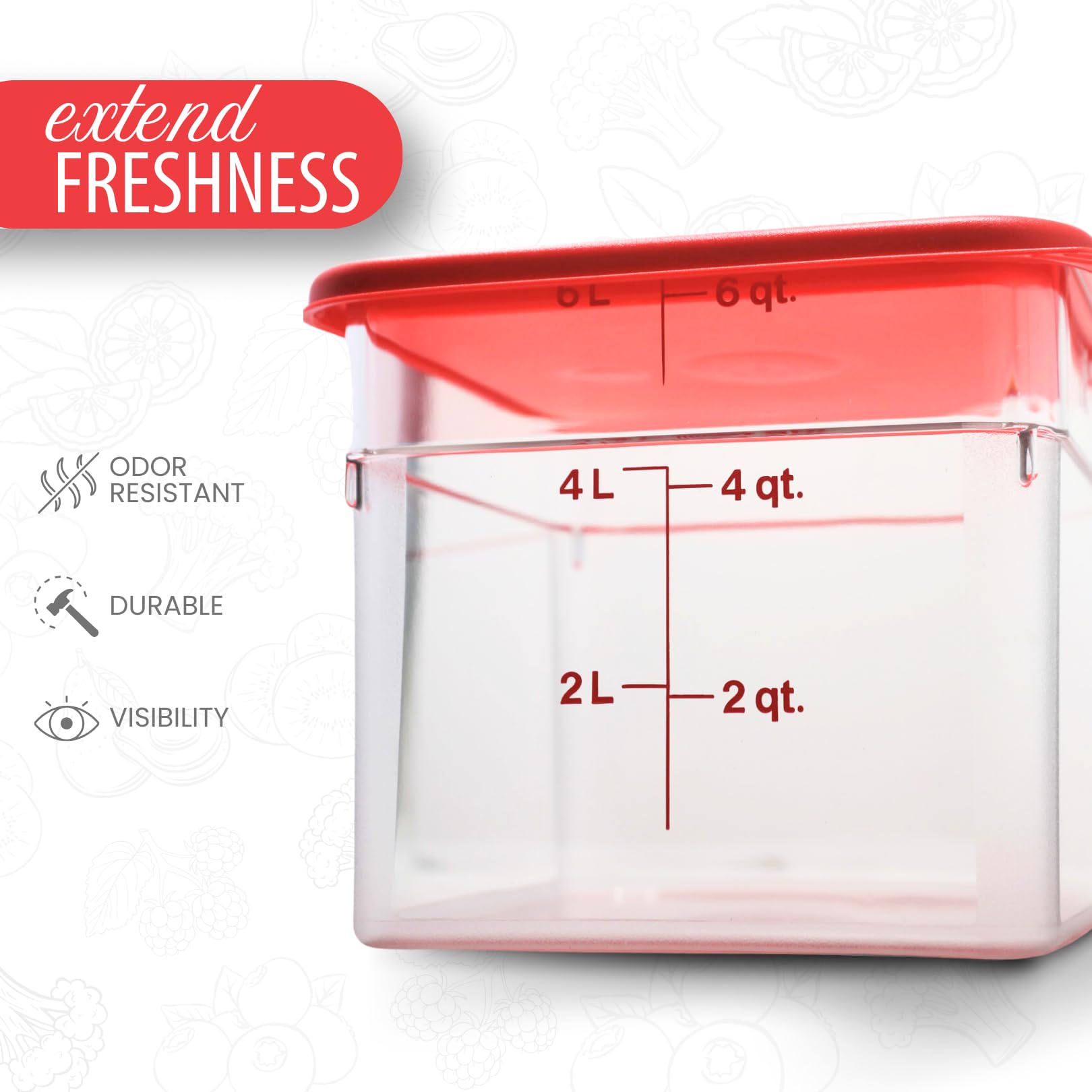 Foto 5 pulgar | Contenedor De Almacenamiento De Alimentos Cambro Classic Series 6l (paquete De 2) - Venta Internacional.