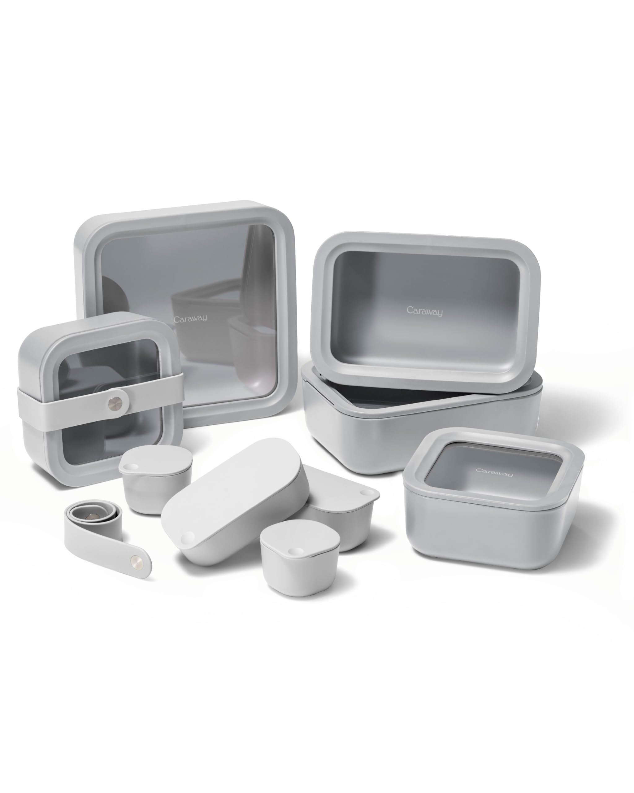 Foto 2 pulgar | Juego De Recipientes De Almacenamiento De Alimentos De Vidrio De Alcaravea, 14 Piezas, Gris - Venta Internacional.