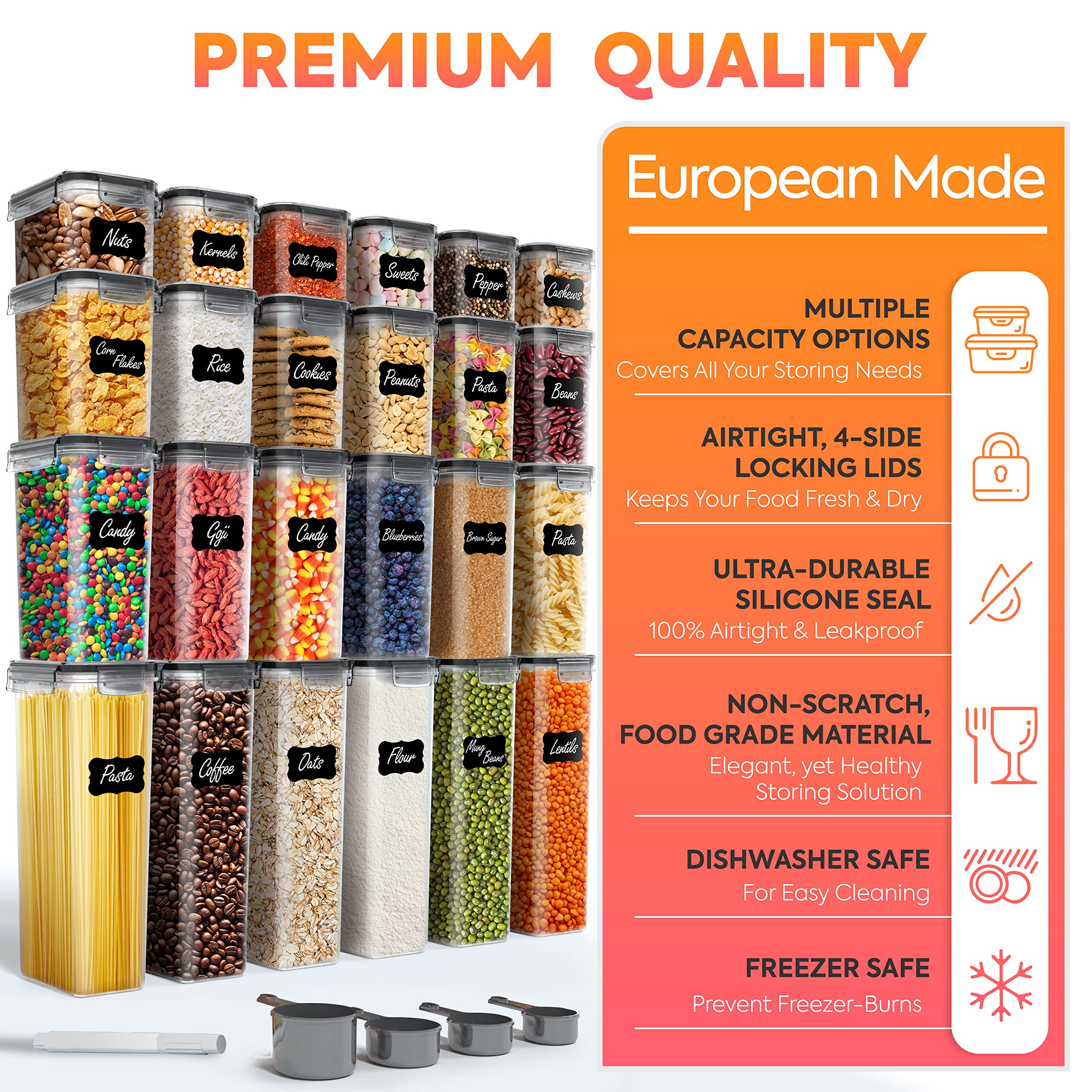 Foto 2 | Juego De Recipientes Herméticos Mueller Para Almacenamiento De Alimentos, 24 Piezas, Color Gris Oscuro - Venta Int