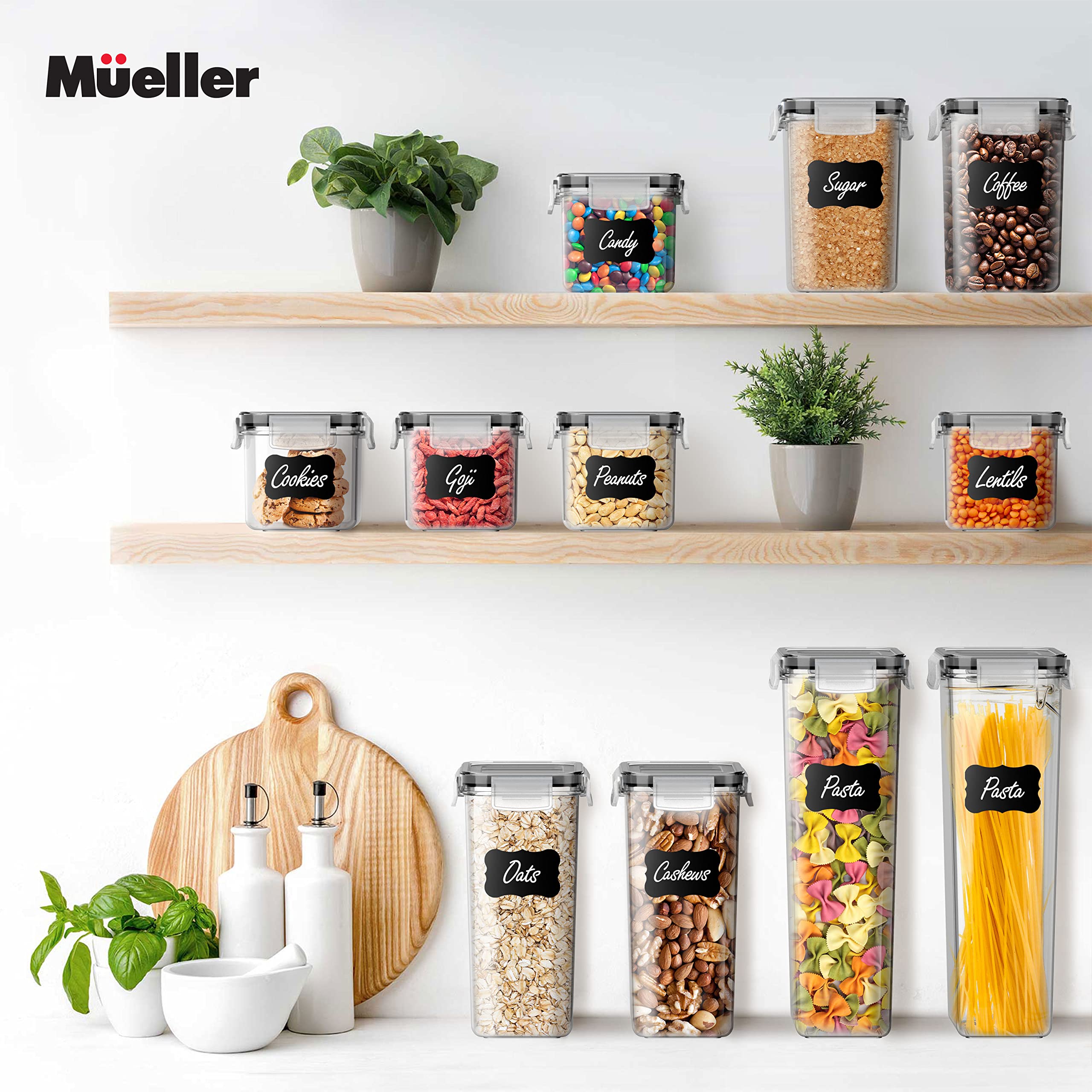 Foto 7 pulgar | Juego De Recipientes Herméticos Mueller Para Almacenamiento De Alimentos, 24 Piezas, Color Gris Oscuro - Venta Int