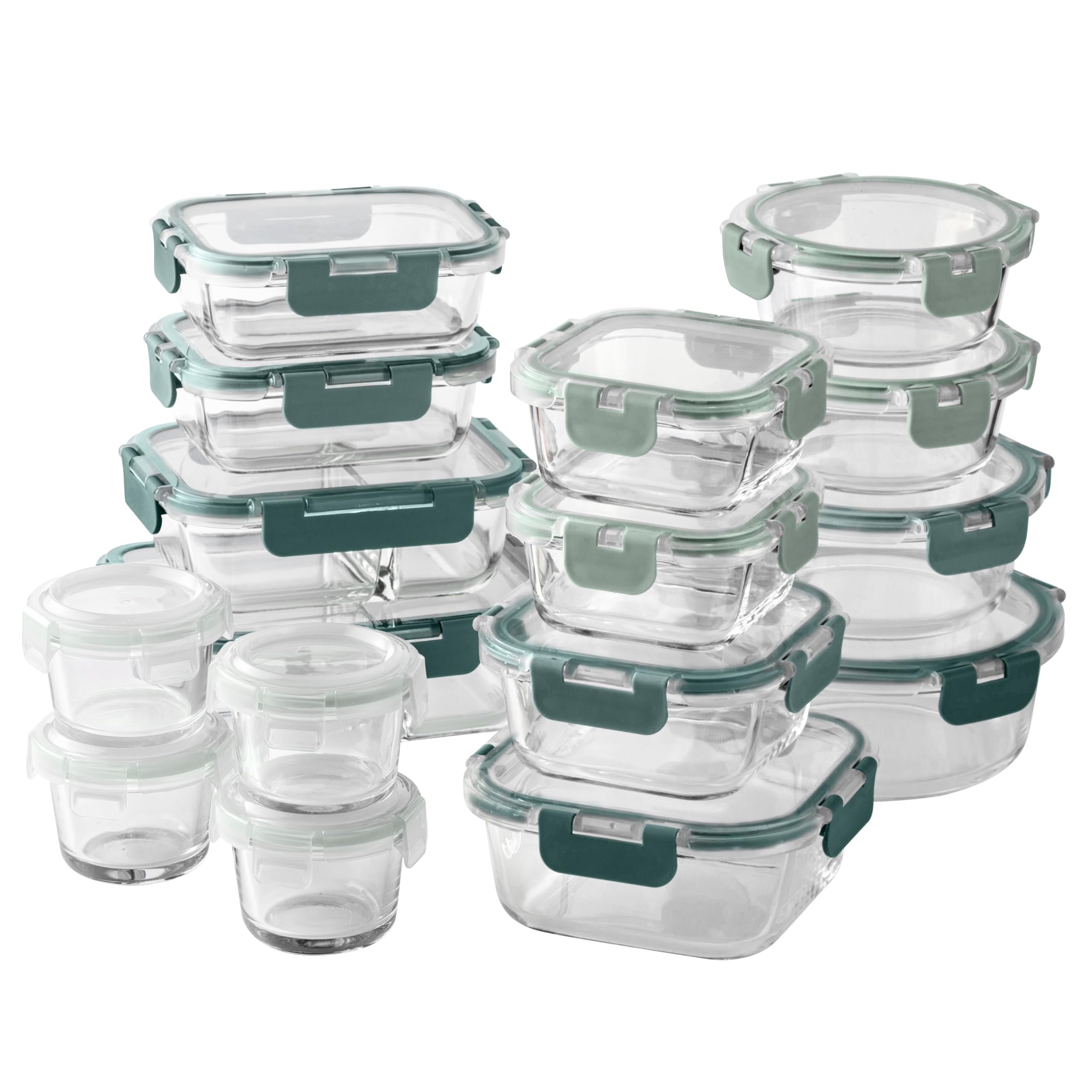 Foto 2 pulgar | Set De Recipientes Para Comida Cook With Color Premium, 32 Unidades Vidrio Borosilicato - Venta Internacional.