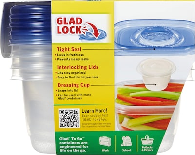 Foto 2 | Contenedor De Almacenamiento De Alimentos Gladware To Go Snack 710 Ml, Juego De 4 - Venta Internacional.