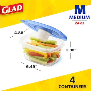 Foto 5 | Contenedor De Almacenamiento De Alimentos Gladware To Go Snack 710 Ml, Juego De 4 - Venta Internacional.