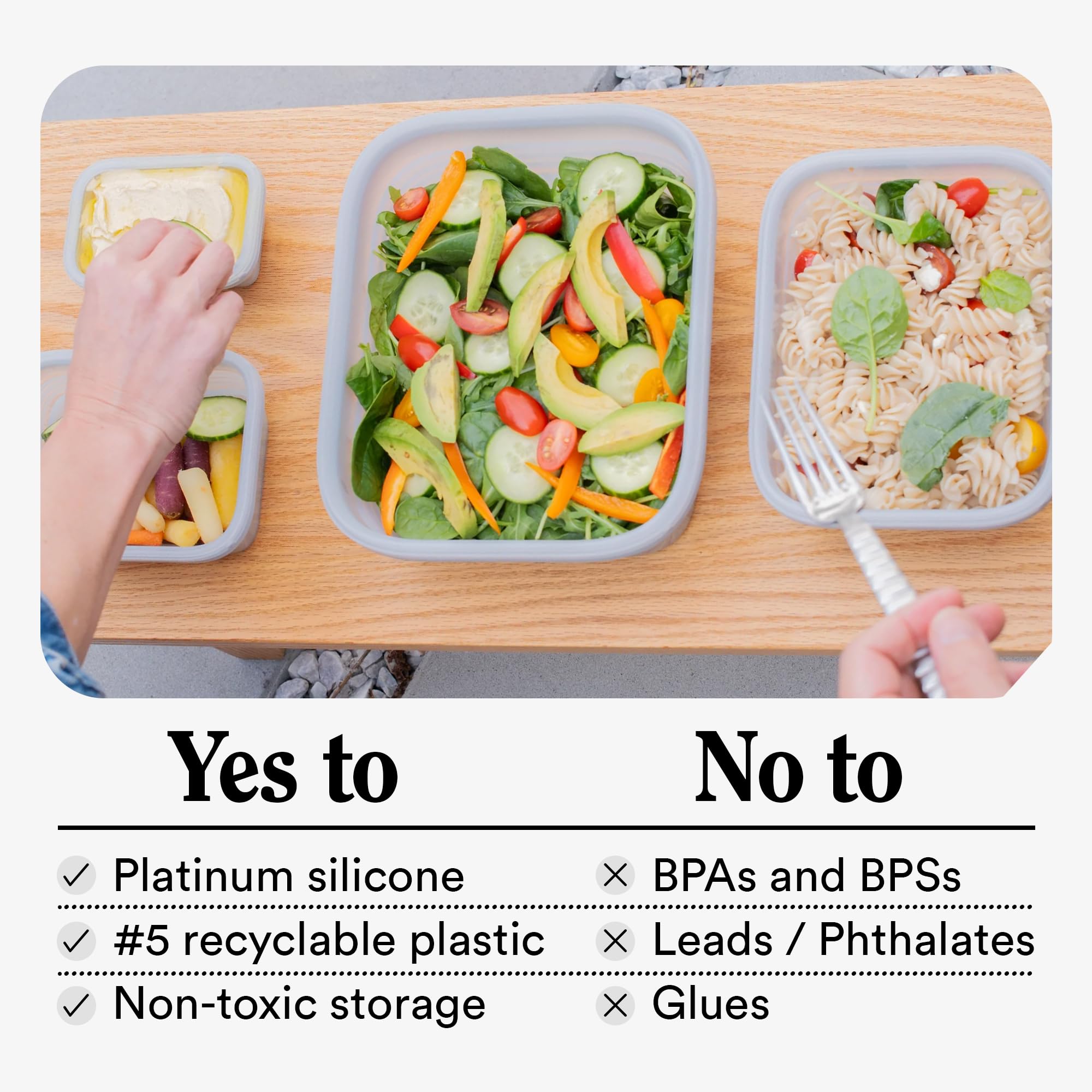 Foto 6 | Contenedor De Almacenamiento De Alimentos Stojo Nestable, Juego Plegable, 4 Unidades - Venta Internacional.