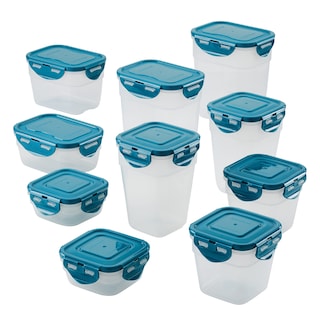 Foto 1 | Juego De Recipientes De Almacenamiento De Alimentos Rachael Ray, 20 Piezas, Transparente/verde Azulado - Venta Inte