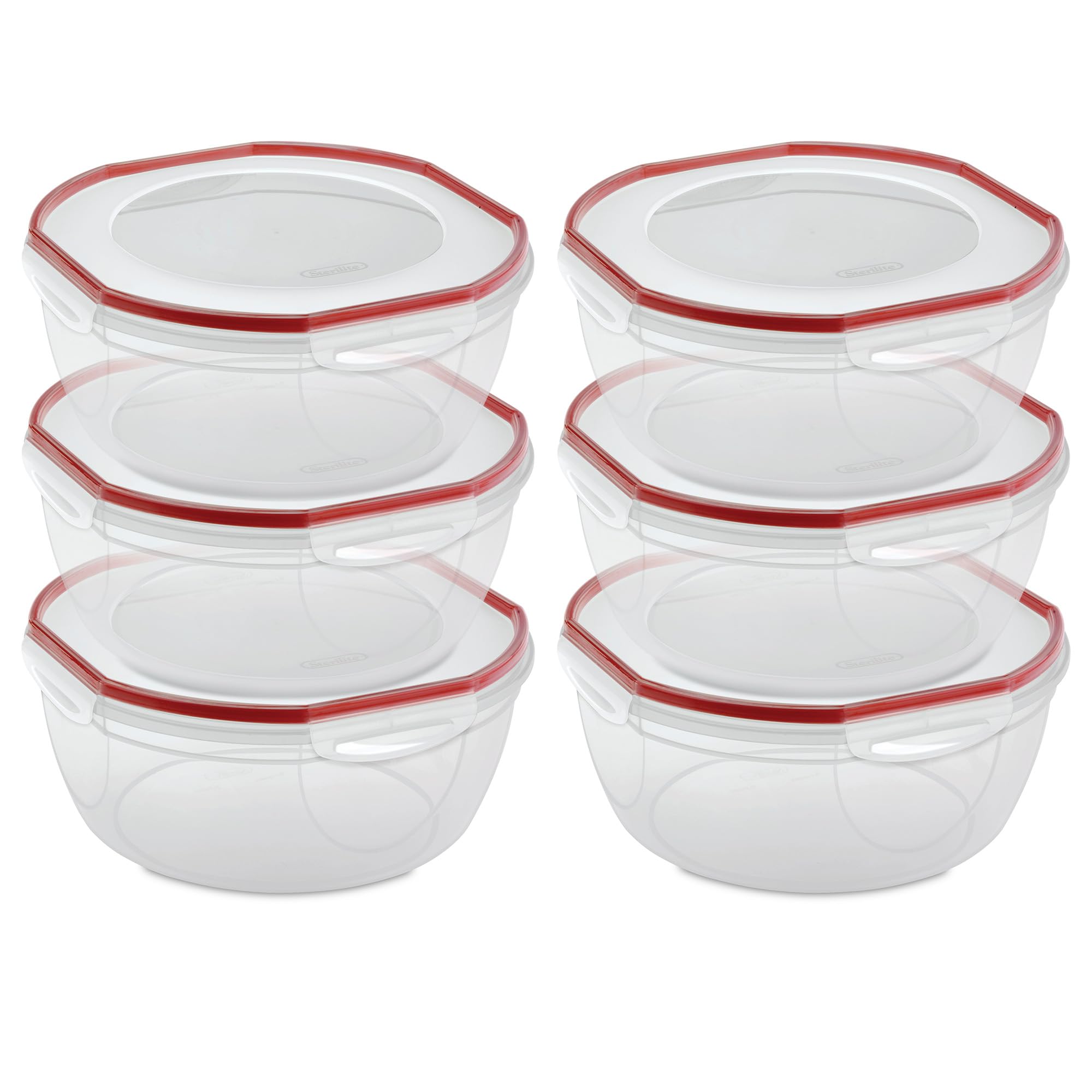 Recipiente De Almacenamiento De Alimentos Sterilite Ultra-seal, 7,7 L, Paquete De 6 - Venta Internacional.