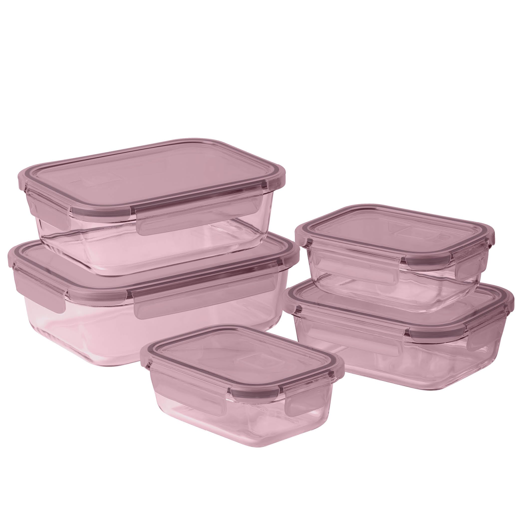 Set De Recipientes Para Alimentos Cook With Color Premium, 10 Unidades Vidrio Coloreado - Venta Internacional.