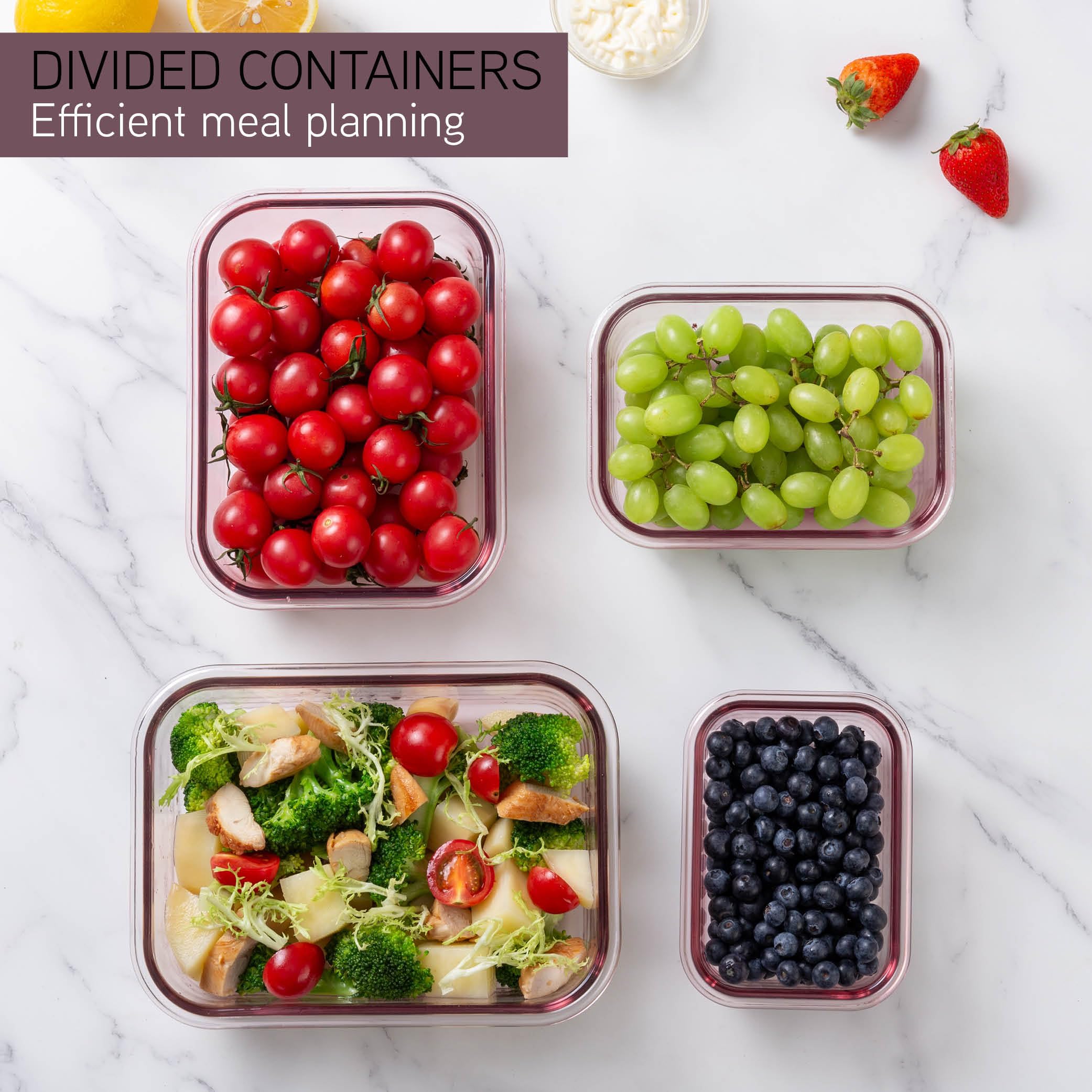 Foto 5 | Set De Recipientes Para Alimentos Cook With Color Premium, 10 Unidades Vidrio Coloreado - Venta Internacional.