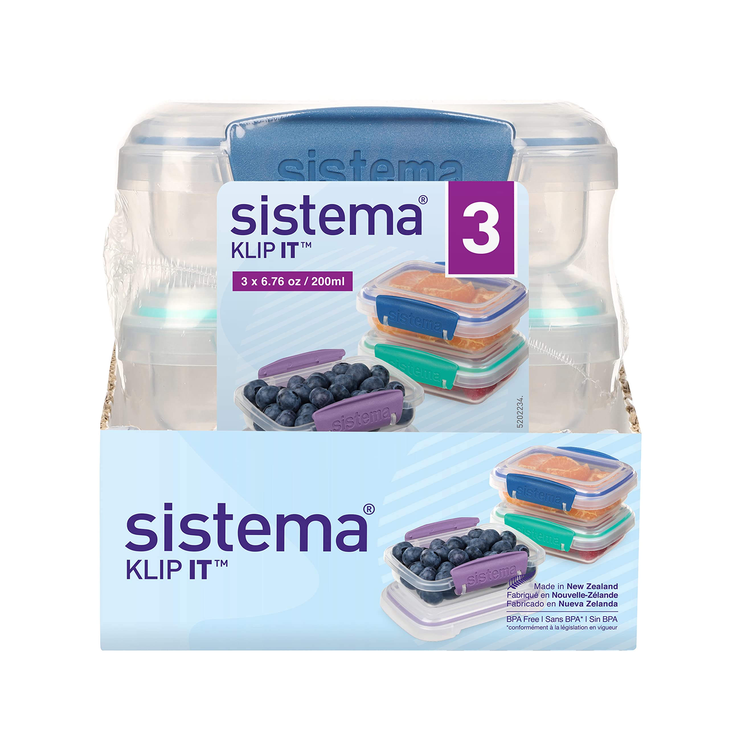 Recipiente De Almacenamiento De Alimentos Sistema Klip It, 200 Ml, Paquete De 3 - Venta Internacional.
