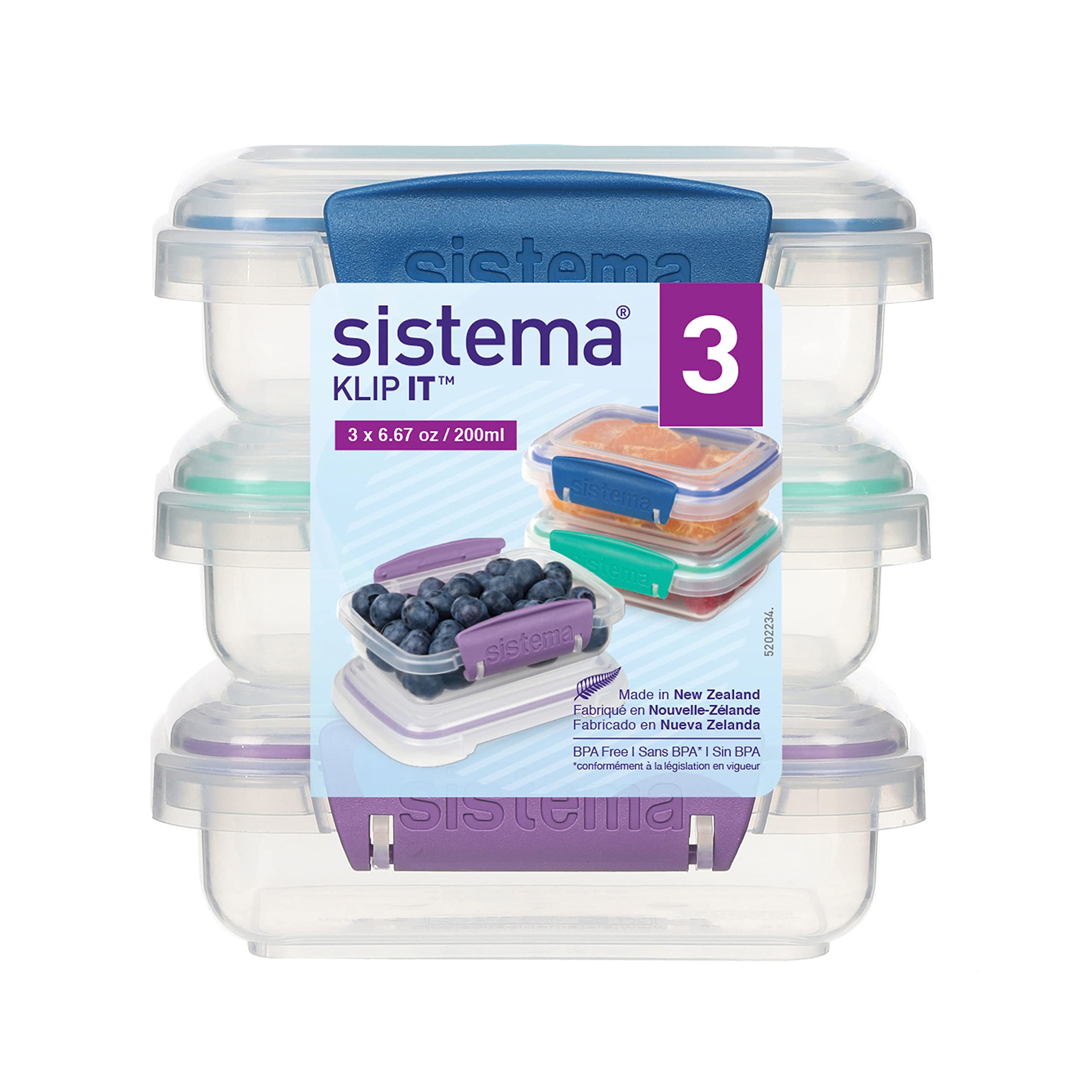 Foto 3 pulgar | Recipiente De Almacenamiento De Alimentos Sistema Klip It, 200 Ml, Paquete De 3 - Venta Internacional.