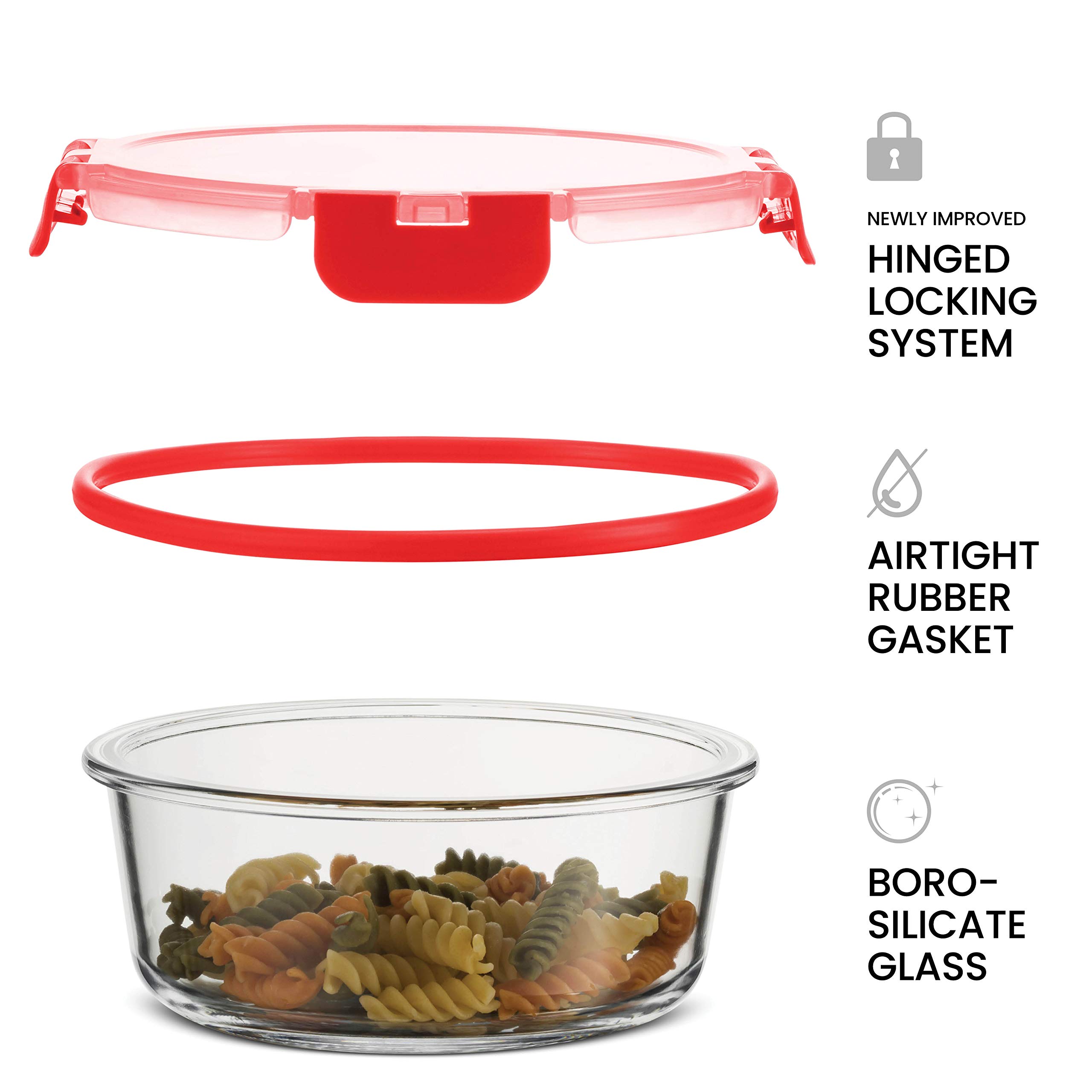 Foto 4 pulgar | Recipientes De Vidrio Finedine De 24 Piezas Con Tapas De 720 Ml - Venta Internacional.