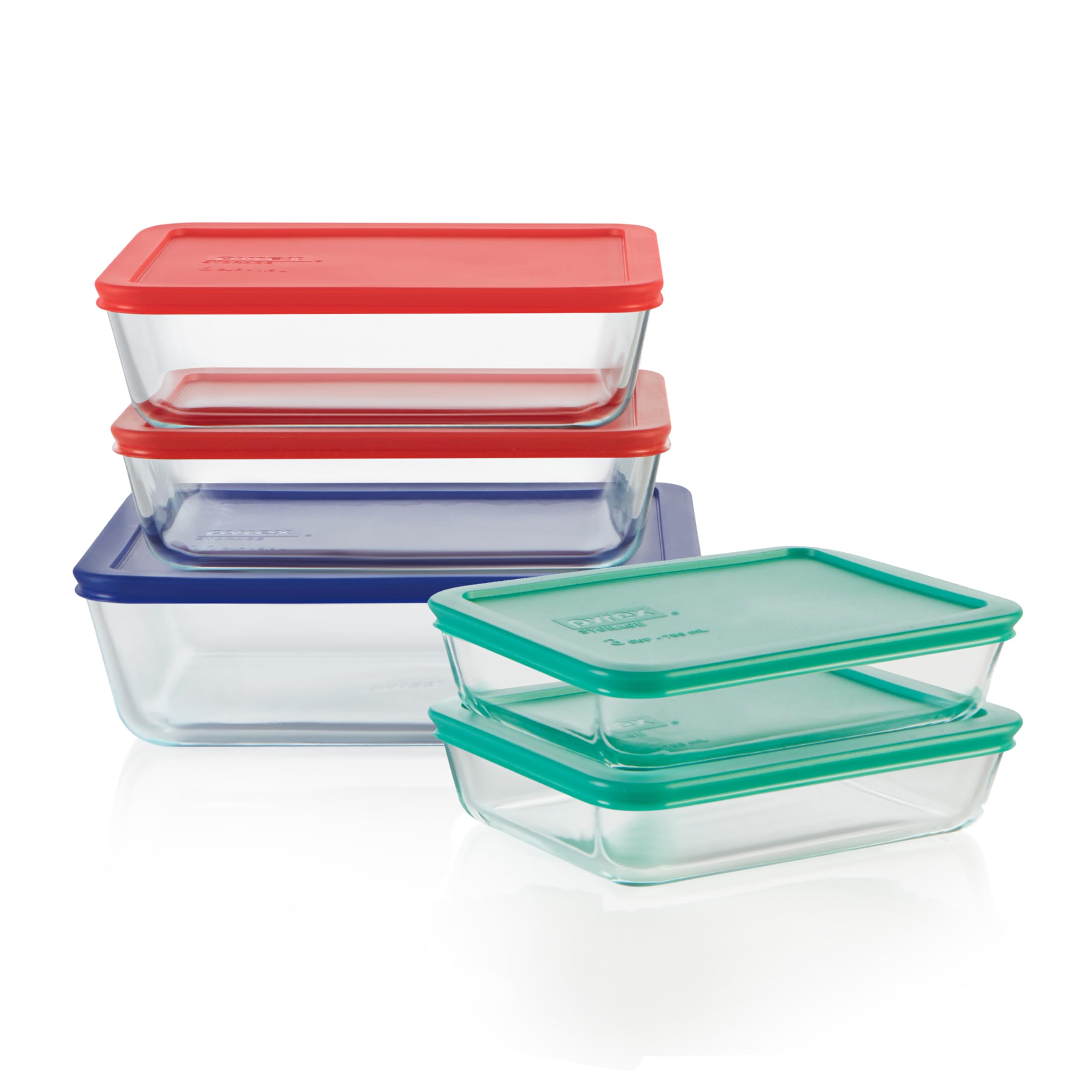 Foto 2 pulgar | Set De Almacenamiento De Alimentos Pyrex Simply Store, Paquete De 5 Unidades De Vidrio Sin Bpa - Venta Internacional.