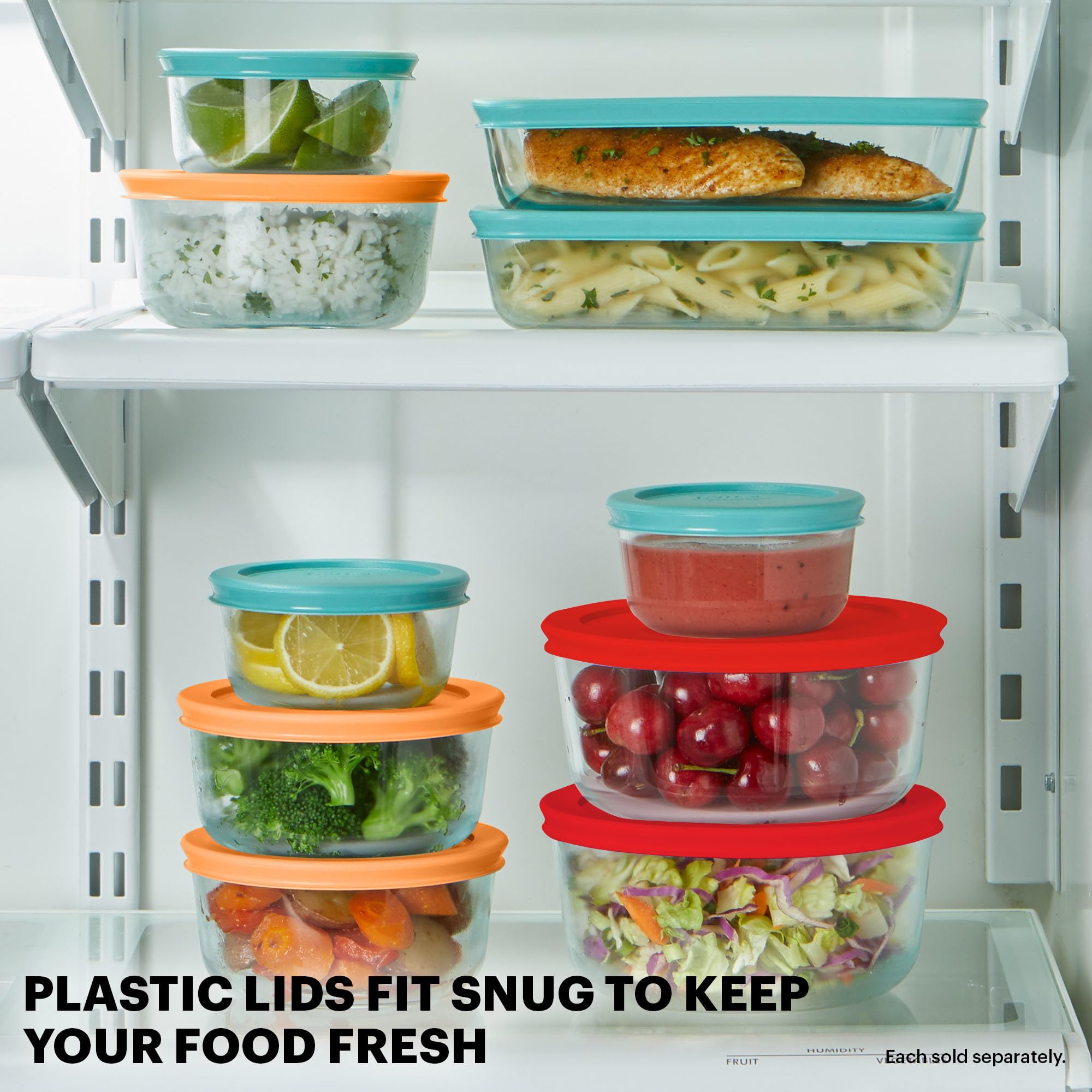 Foto 5 | Set De Almacenamiento De Alimentos Pyrex Simply Store, Paquete De 5 Unidades De Vidrio Sin Bpa - Venta Internacional.