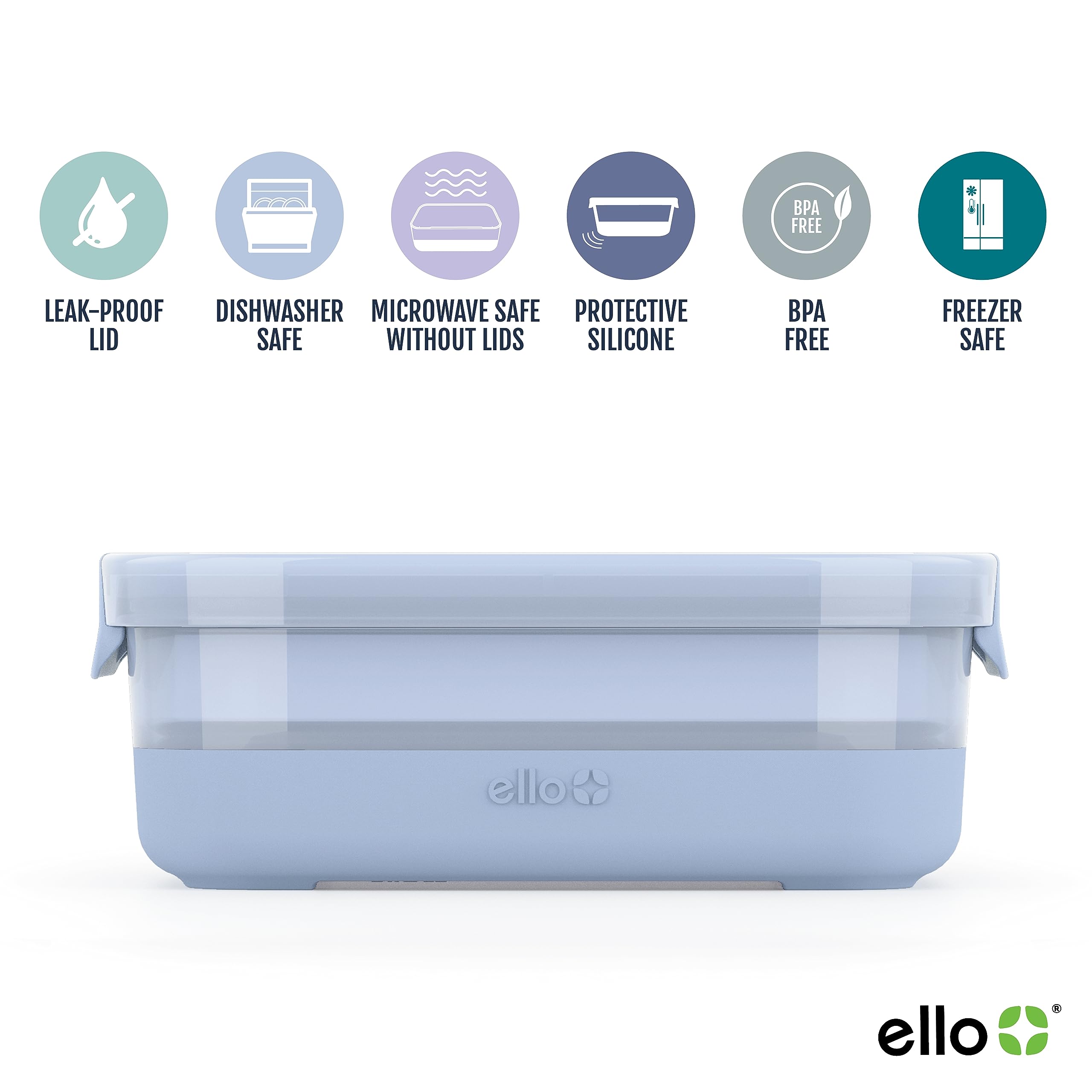 Foto 3 pulgar | Recipiente De Plástico Ello Para Almacenar Alimentos, 3.7 Tazas, Para Preparar Comidas, Paquete De 5 - Venta Interna