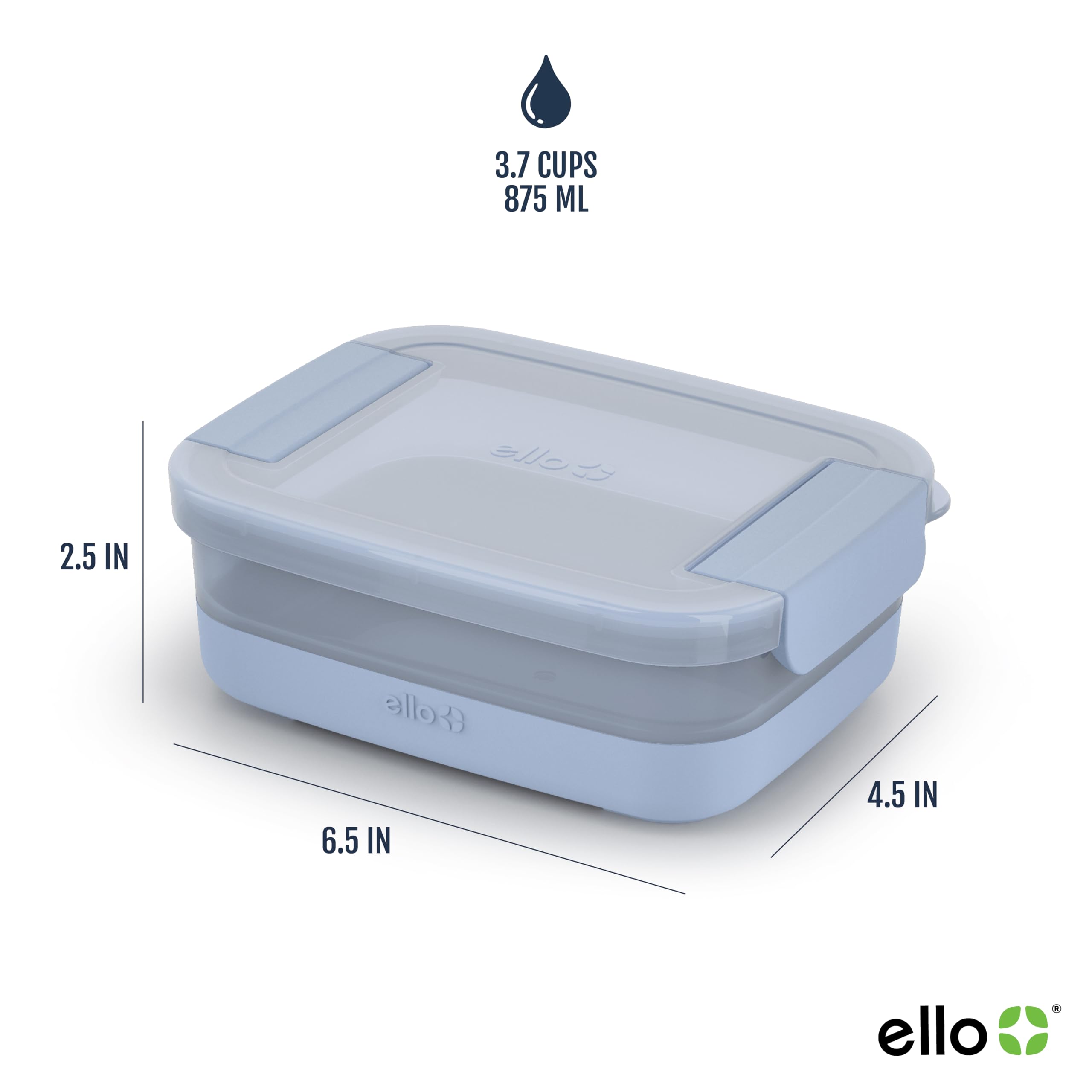 Foto 4 pulgar | Recipiente De Plástico Ello Para Almacenar Alimentos, 3.7 Tazas, Para Preparar Comidas, Paquete De 5 - Venta Interna