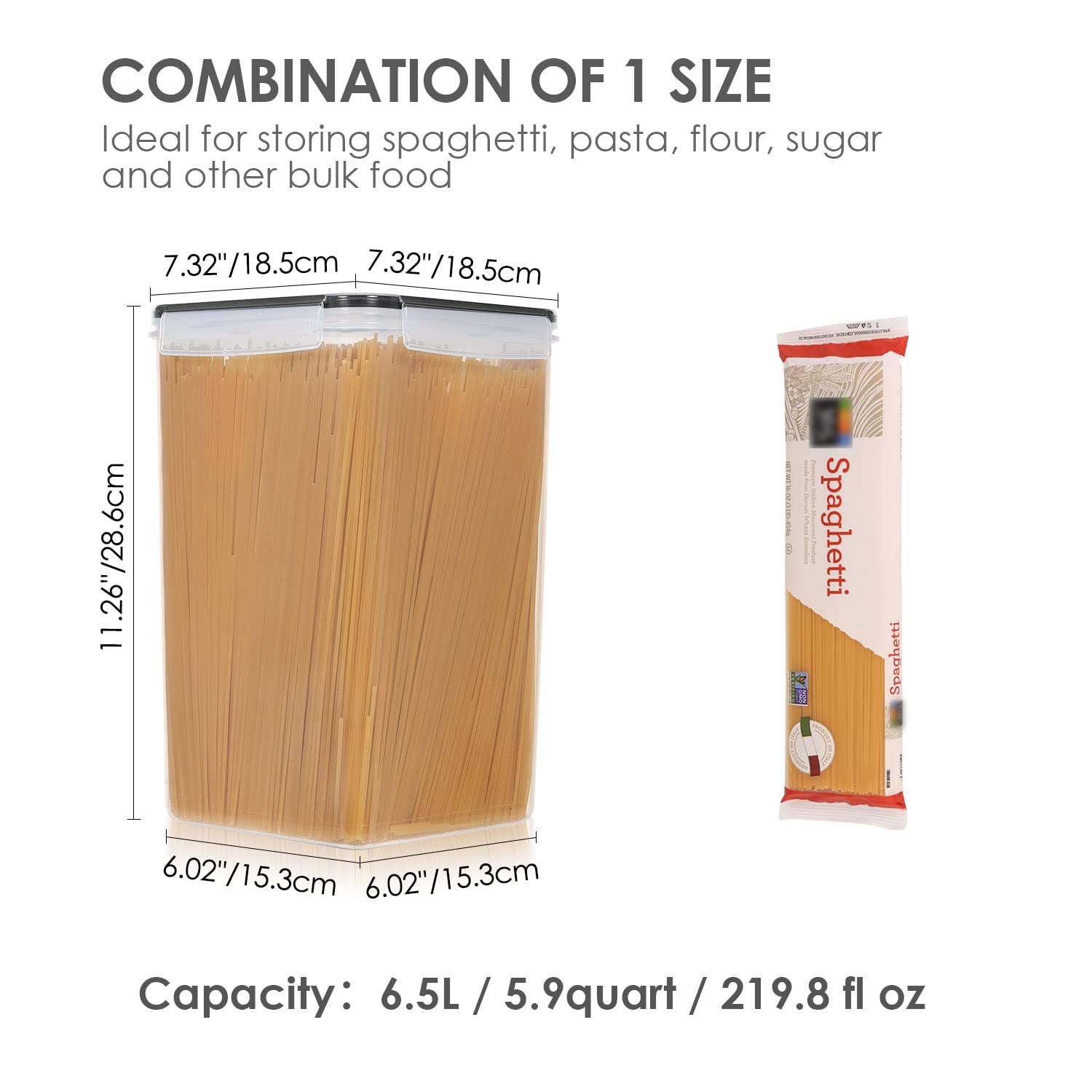 Foto 3 pulgar | Contenedores De Almacenamiento De Alimentos Vtopmart, Extra Grandes Y Altos, 6,5 L, 4 Unidades - Venta Internacional.