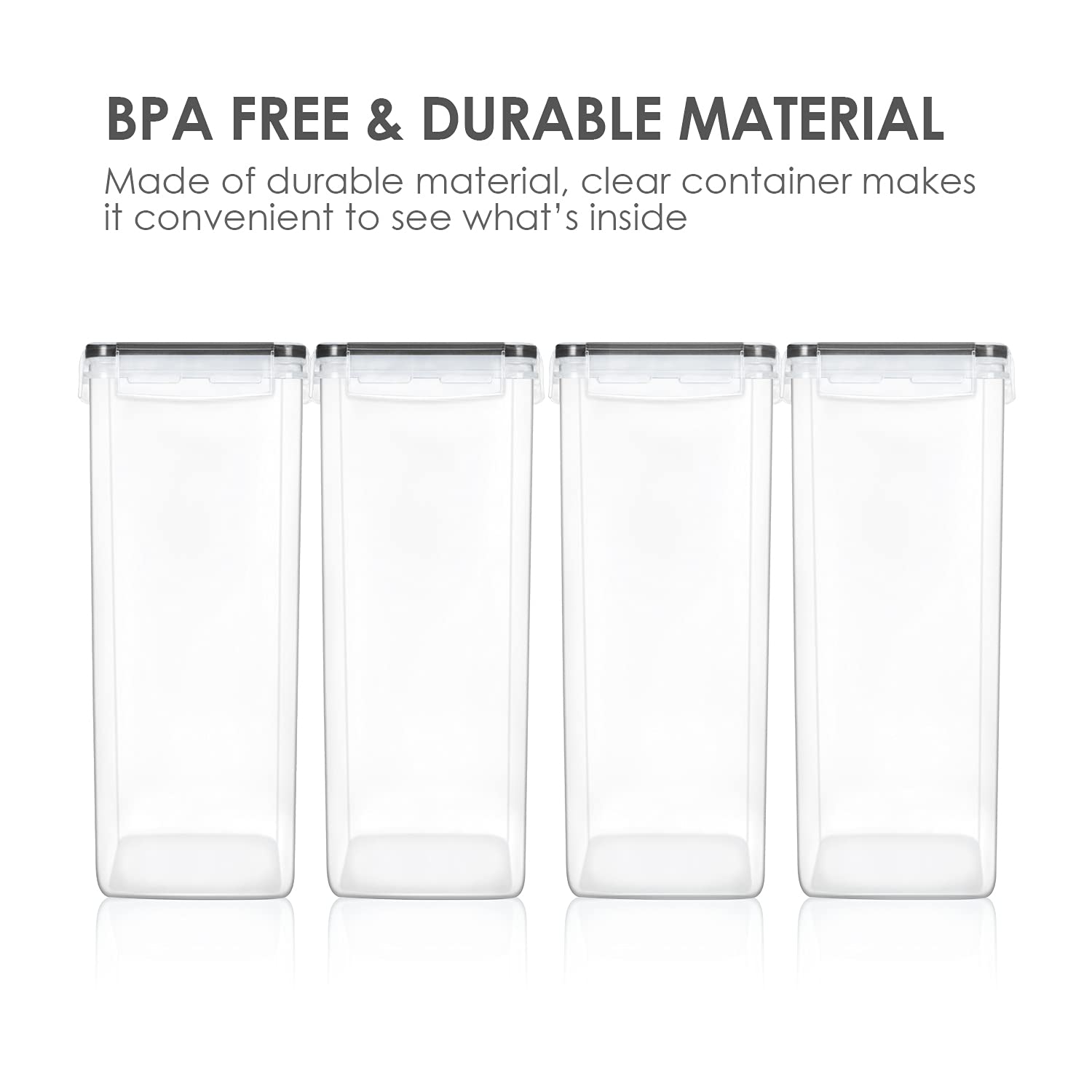 Foto 5 pulgar | Contenedores De Almacenamiento De Alimentos Vtopmart, Extra Grandes Y Altos, 6,5 L, 4 Unidades - Venta Internacional.