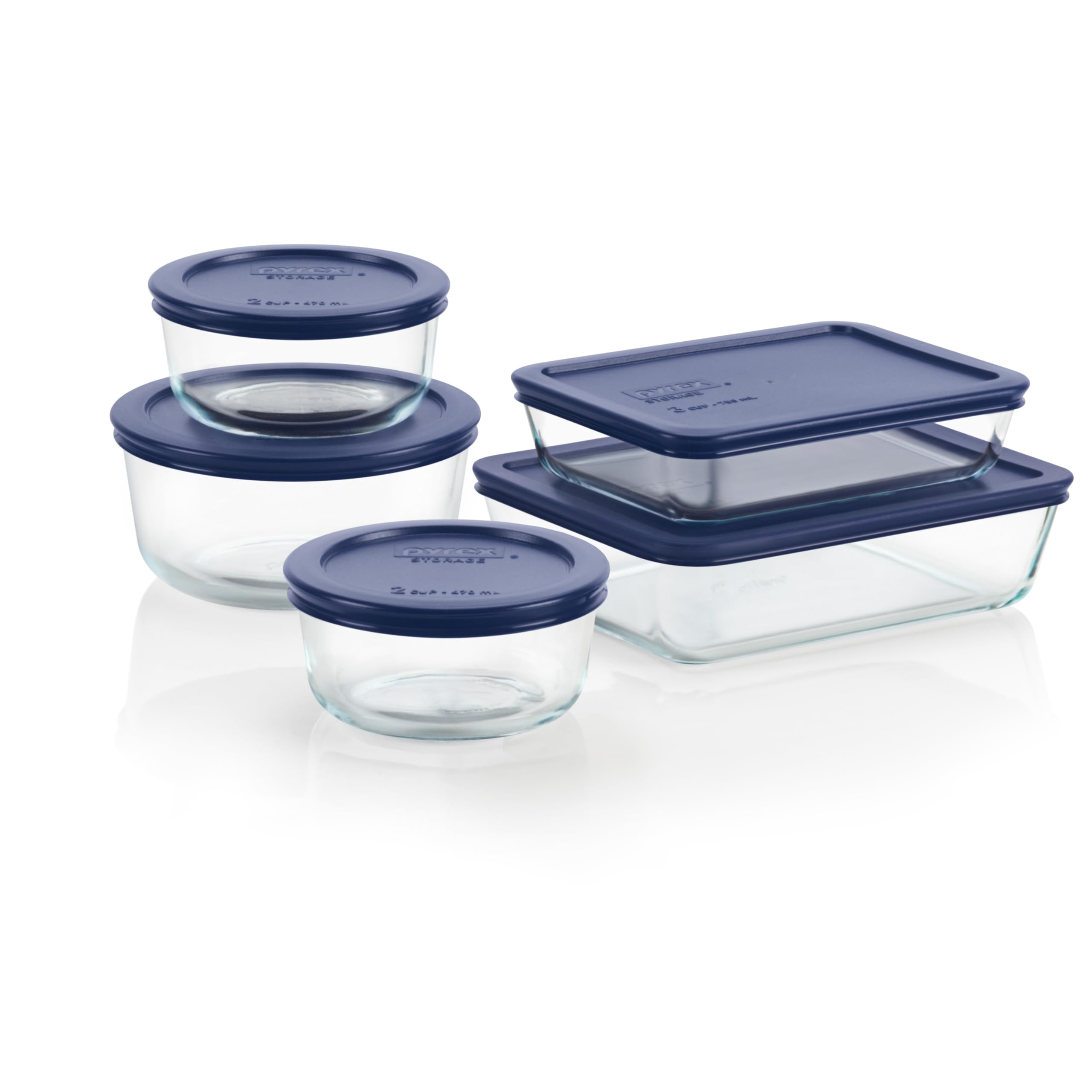 Foto 1 | Set De Almacenamiento De Alimentos Pyrex Simply Store, Paquete De 5 Unidades De Vidrio Sin Bpa - Venta Internacional.