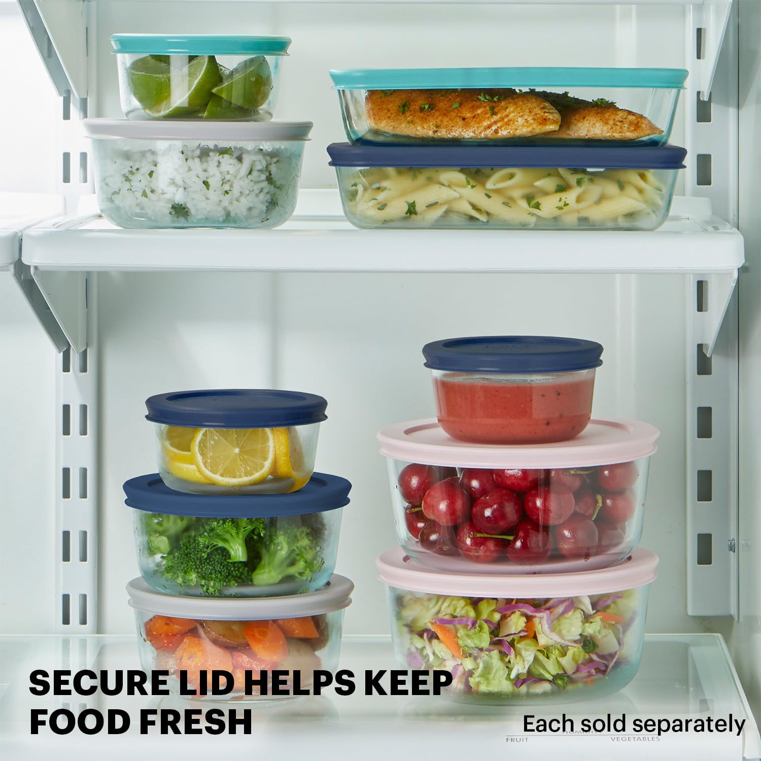 Foto 5 | Set De Almacenamiento De Alimentos Pyrex Simply Store, Paquete De 5 Unidades De Vidrio Sin Bpa - Venta Internacional.