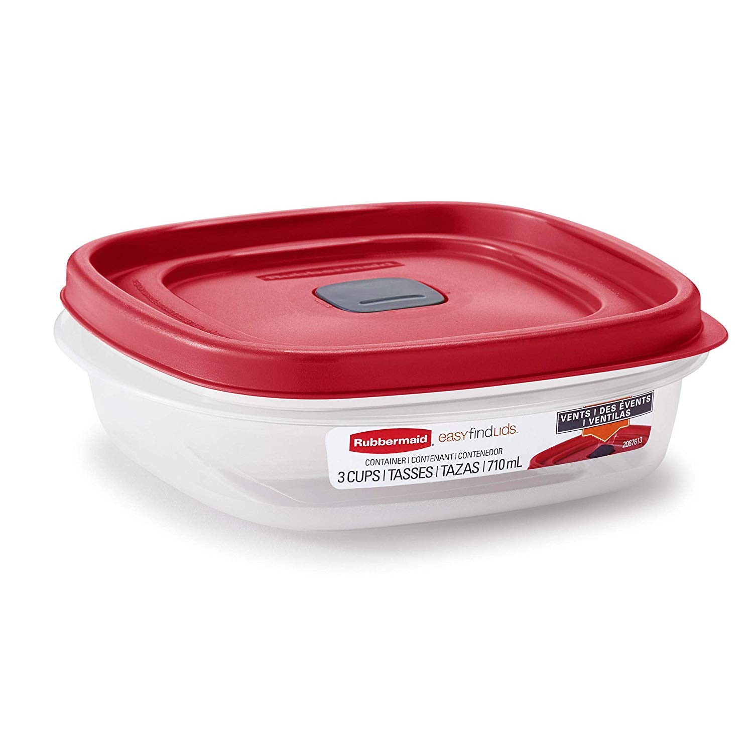 Foto 2 pulgar | Recipiente Rubbermaid Easy Find Para Almacenamiento De Alimentos, 3 Litros (paquete De 4) - Venta Internacional.