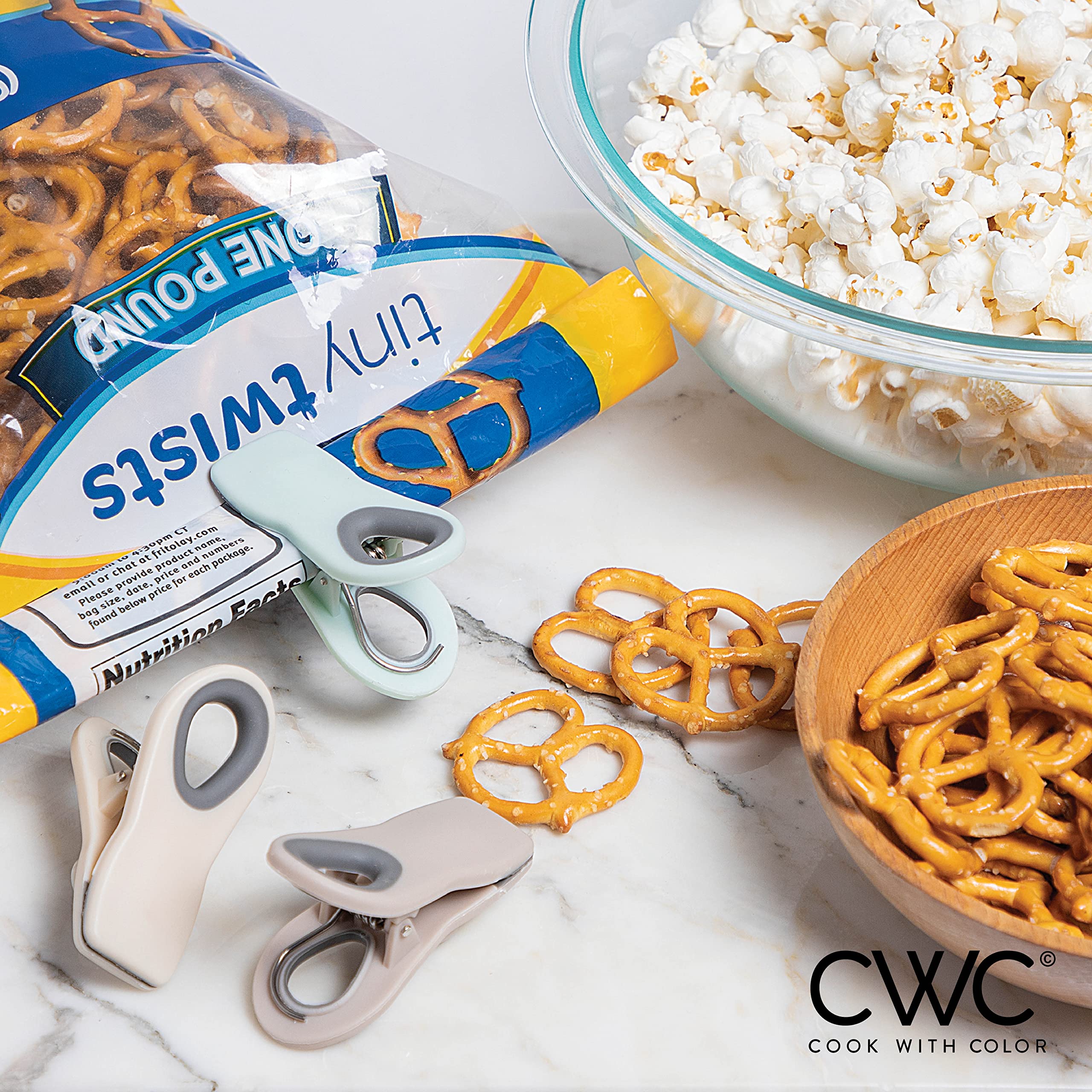 Foto 2 | Clips Para Bolsas Con Cierre Hermético Para Cocinar Con Color Para Almacenar Alimentos, Paquete De 10 - Venta Inter