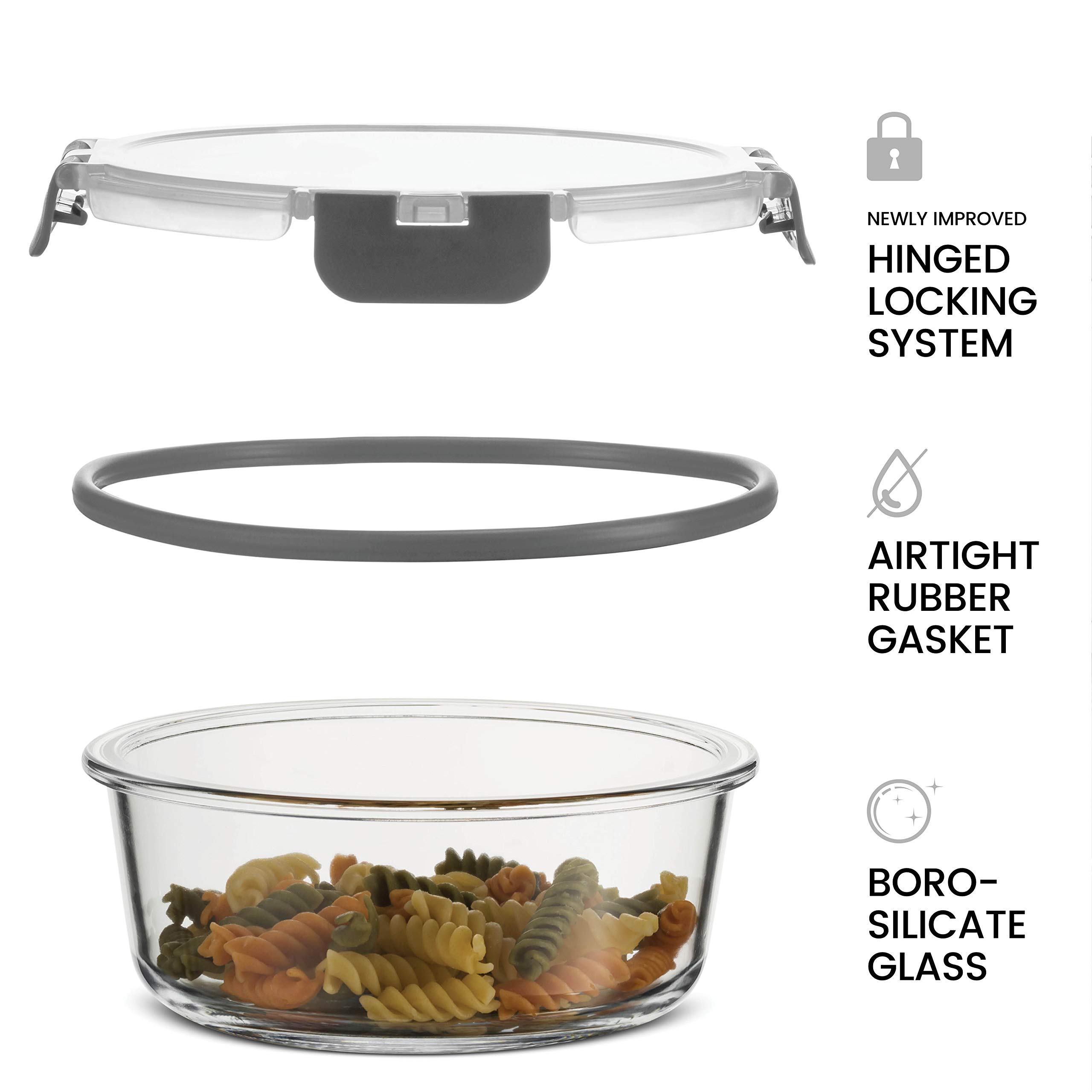 Foto 4 pulgar | Recipientes De Vidrio Finedine De 24 Piezas Con Tapas De 720 Ml - Venta Internacional.