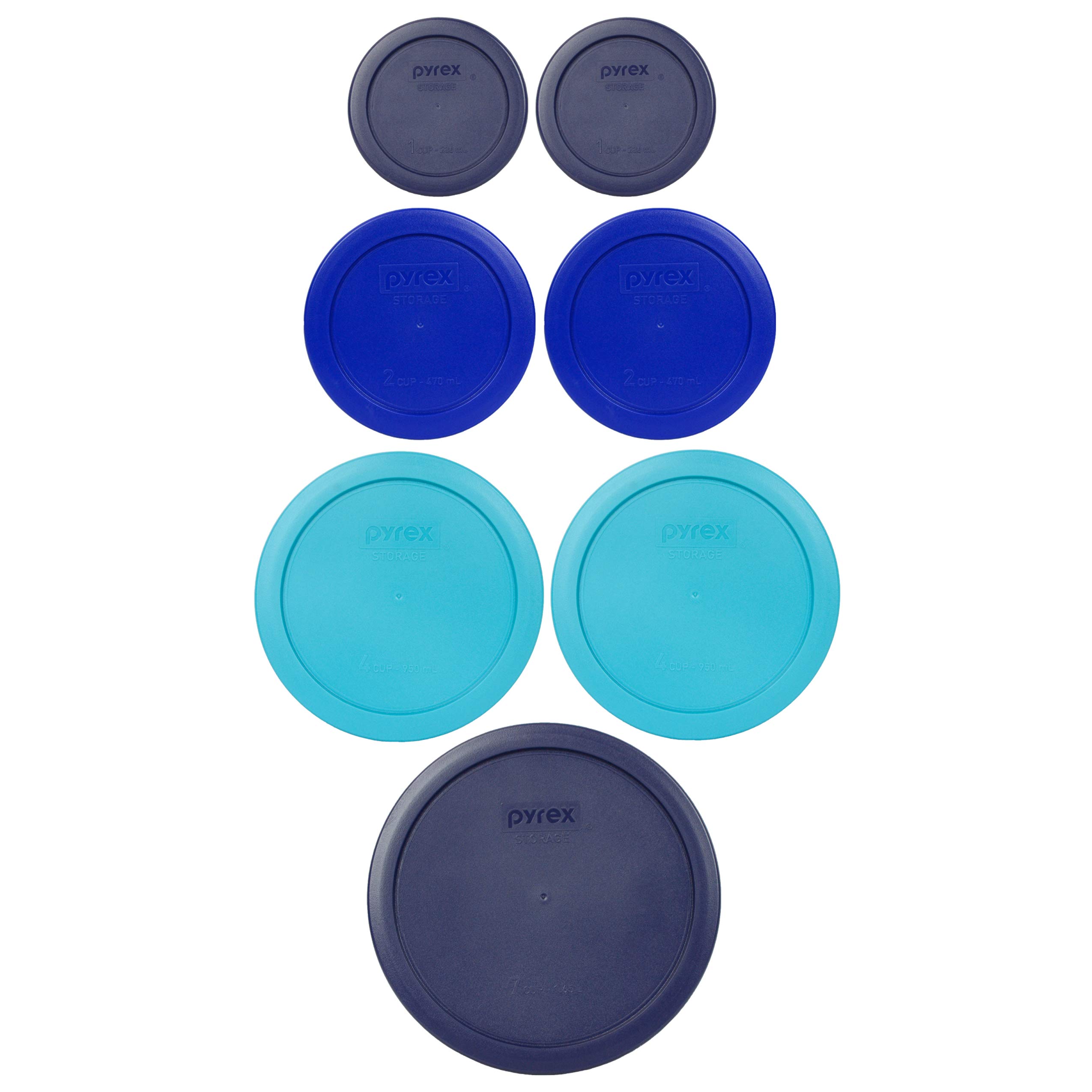 Foto 2 pulgar | Paquete De Tapas Pyrex Oceanic Shades Para 7202, 7200, 7201, 7402 - Venta Internacional.