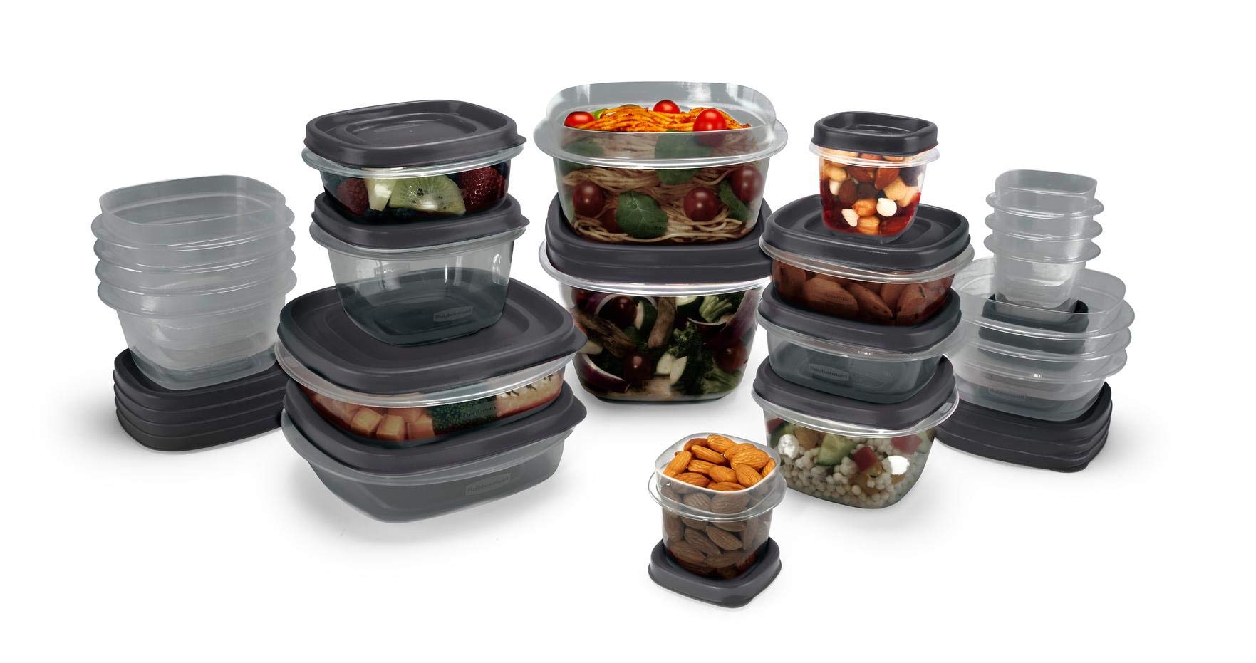 Juego De 42 Recipientes Rubbermaid Easyfindlids Para Almacenamiento De Alimentos - Venta Internacional.