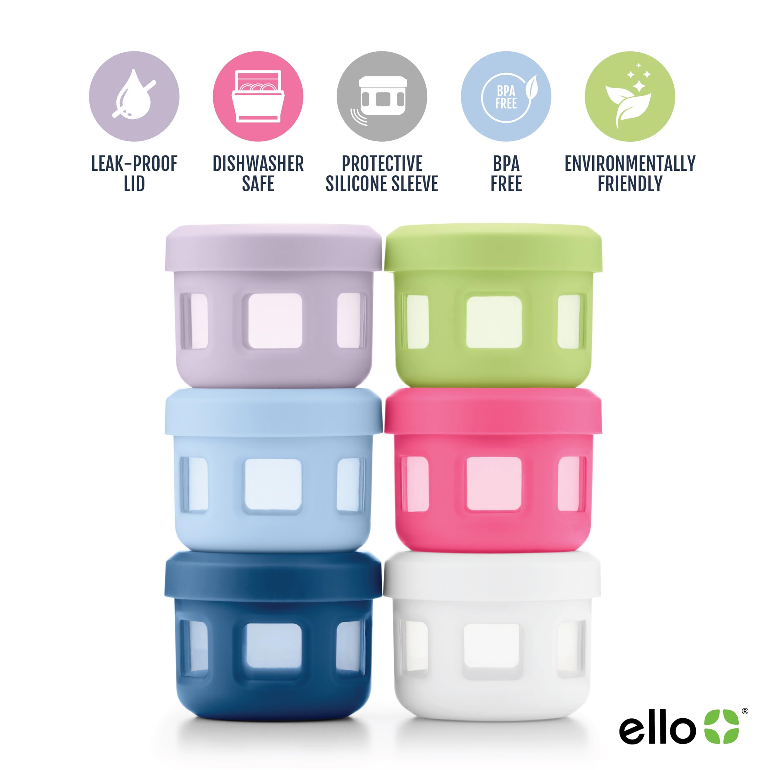 Foto 4 pulgar | Recipientes Para Condimentos Ello, Plástico Reutilizables, 120 Ml, Paquete De 6 - Venta Internacional.