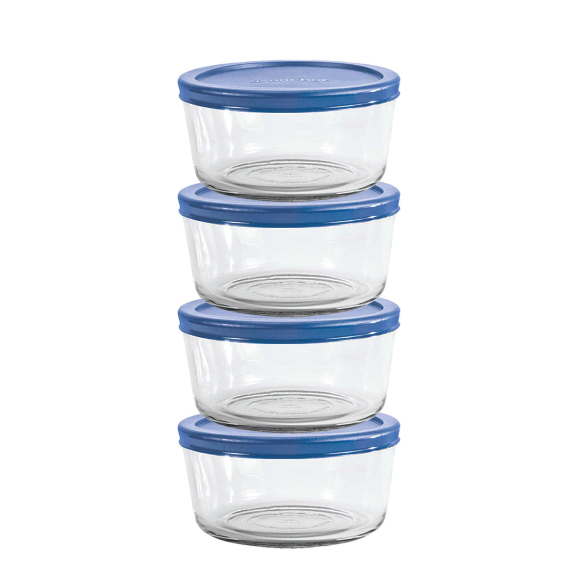 Recipientes De Vidrio Anchor Hocking, 2 Tazas, Juego De 4 - Venta Internacional.