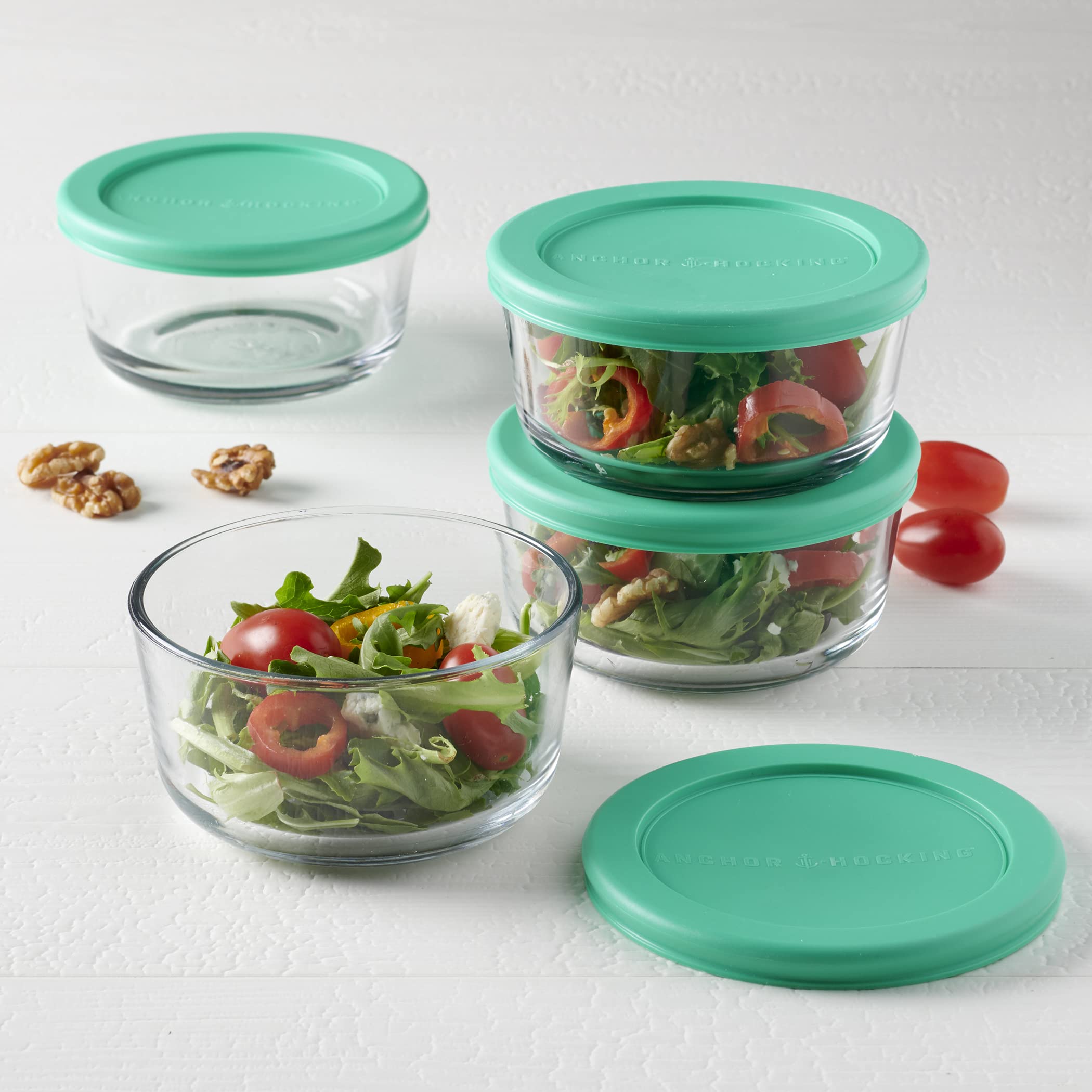 Foto 2 | Recipientes De Vidrio Anchor Hocking, 2 Tazas, Juego De 4 - Venta Internacional.