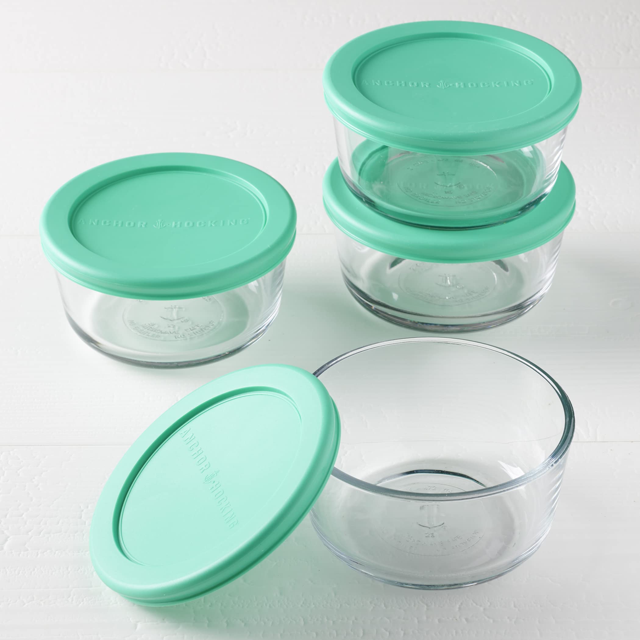 Foto 7 | Recipientes De Vidrio Anchor Hocking, 2 Tazas, Juego De 4 - Venta Internacional.