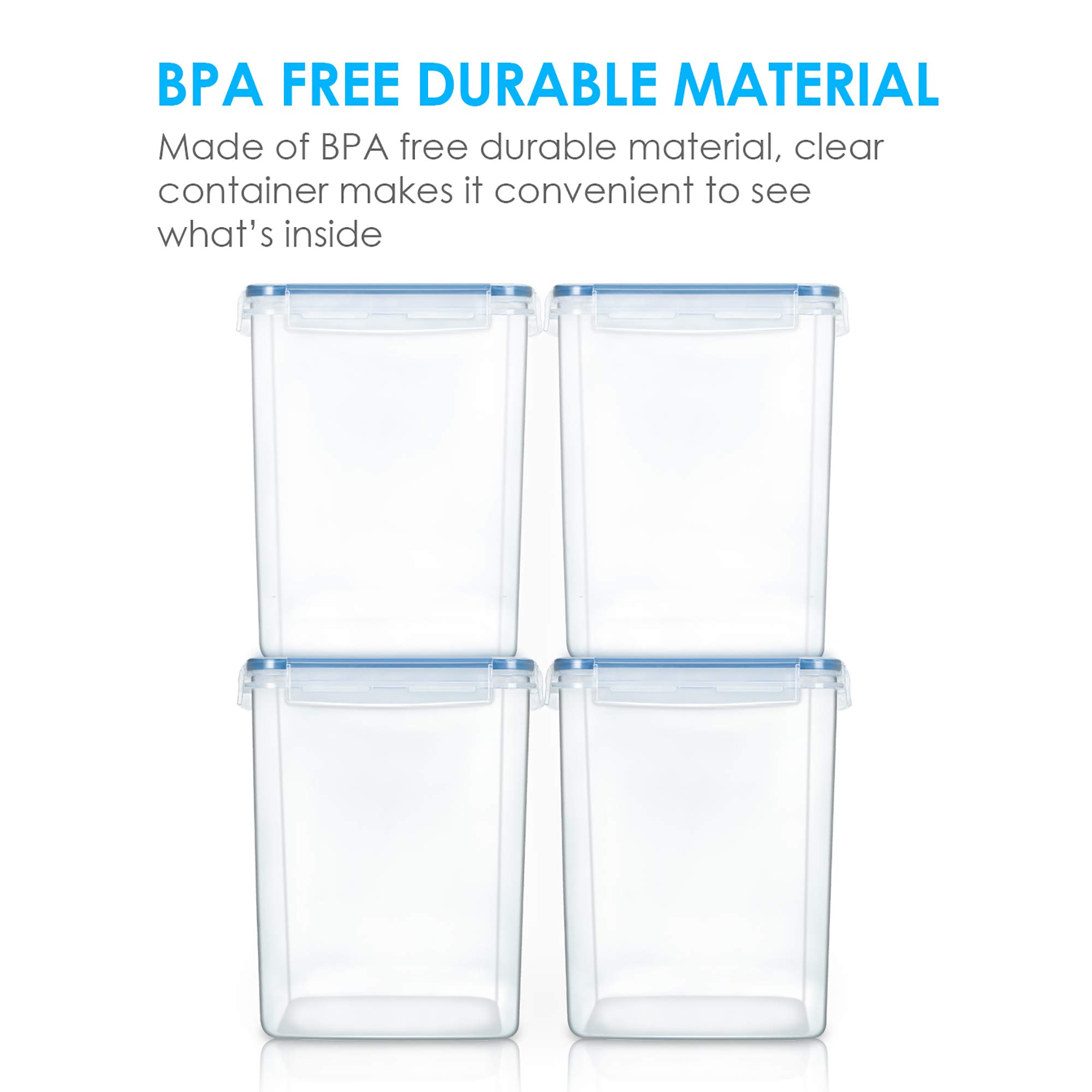 Foto 4 pulgar | Contenedores De Almacenamiento De Alimentos Vtopmart 5.2 L (176 Oz) 4 Piezas Azules - Venta Internacional.