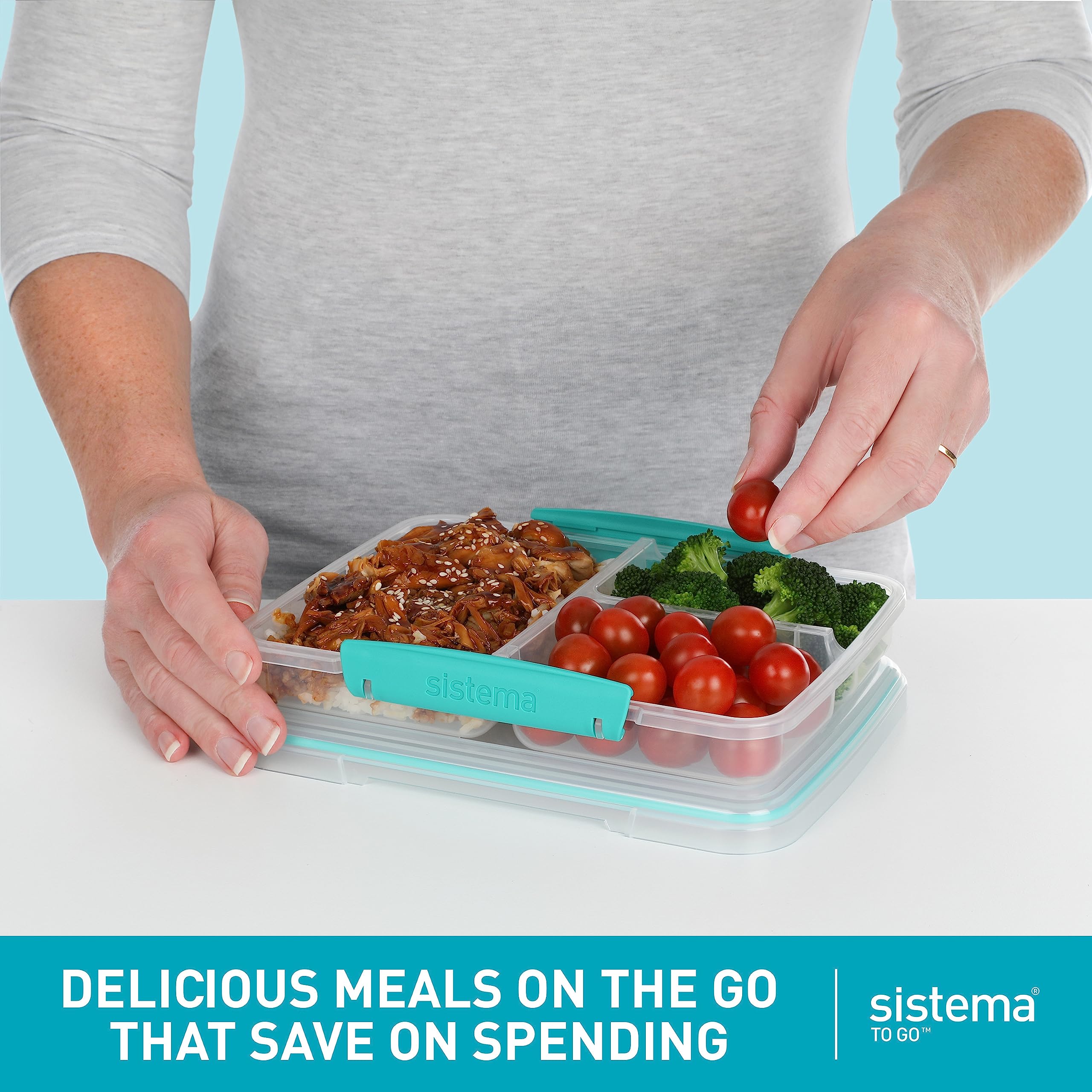 Foto 3 pulgar | Sistema De Contenedores De Almacenamiento De Alimentos, 5 Piezas, 820 Ml, Con 3 Compartimentos - Venta Internacional.