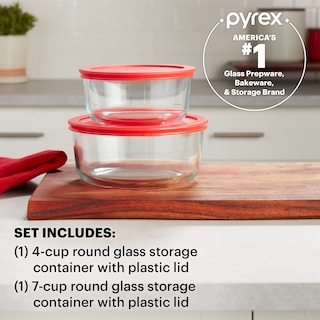 Foto 2 | Recipientes De Almacenamiento De Alimentos Pyrex Simply Store, Paquete De 2 (1200 Ml Y 1700 Ml) - Venta Internacional.
