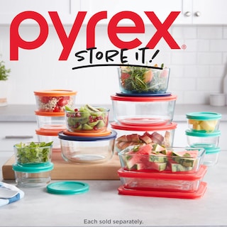 Foto 5 | Recipientes De Almacenamiento De Alimentos Pyrex Simply Store, Paquete De 2 (1200 Ml Y 1700 Ml) - Venta Internacional.
