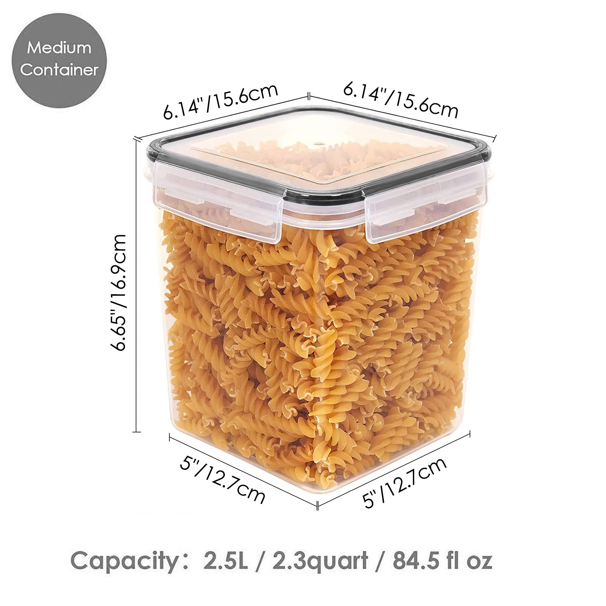 Foto 3 pulgar | Contenedores De Almacenamiento De Alimentos Vtopmart 2.5 L (84.5 Oz) 4 Piezas - Venta Internacional.
