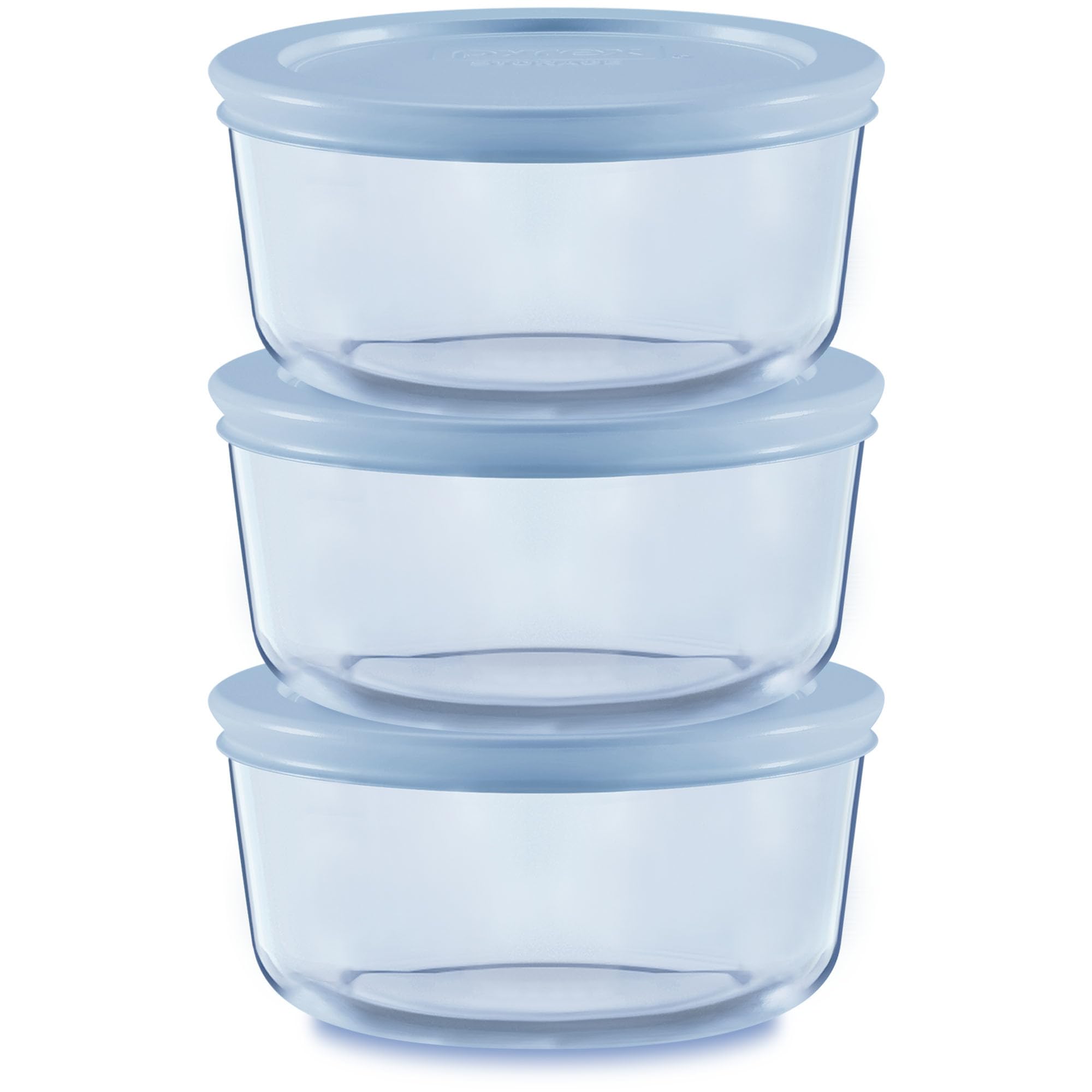 Juego De Recipientes Para Almacenamiento De Alimentos Pyrex Colors, 2 Tazas (x3), Vidrio Tintado - Venta Internacional.