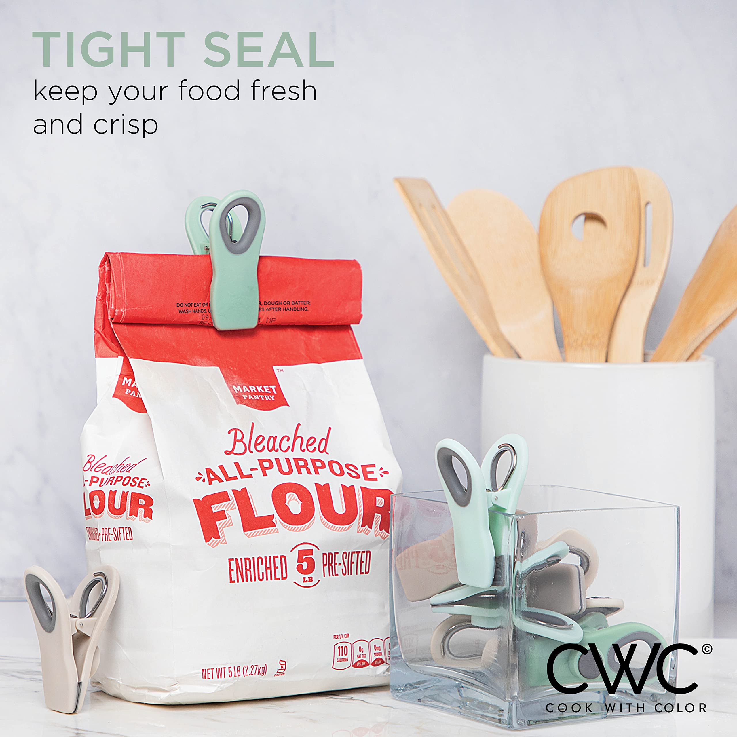 Foto 3 pulgar | Clips Para Bolsas Con Cierre Hermético Para Cocinar Con Color Para Almacenar Alimentos, Paquete De 20 - Venta Inter