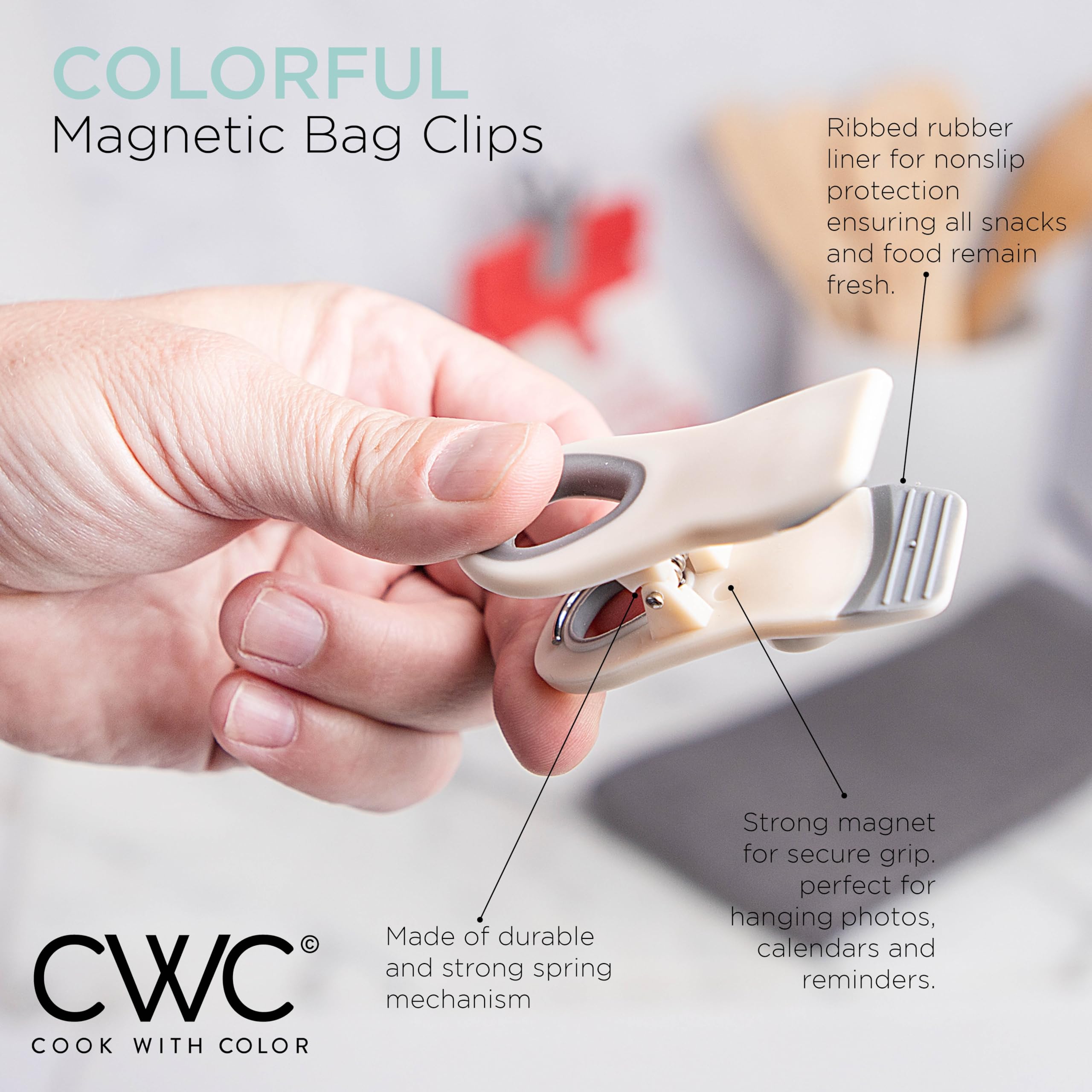 Foto 5 pulgar | Clips Para Bolsas Con Cierre Hermético Para Cocinar Con Color Para Almacenar Alimentos, Paquete De 20 - Venta Inter