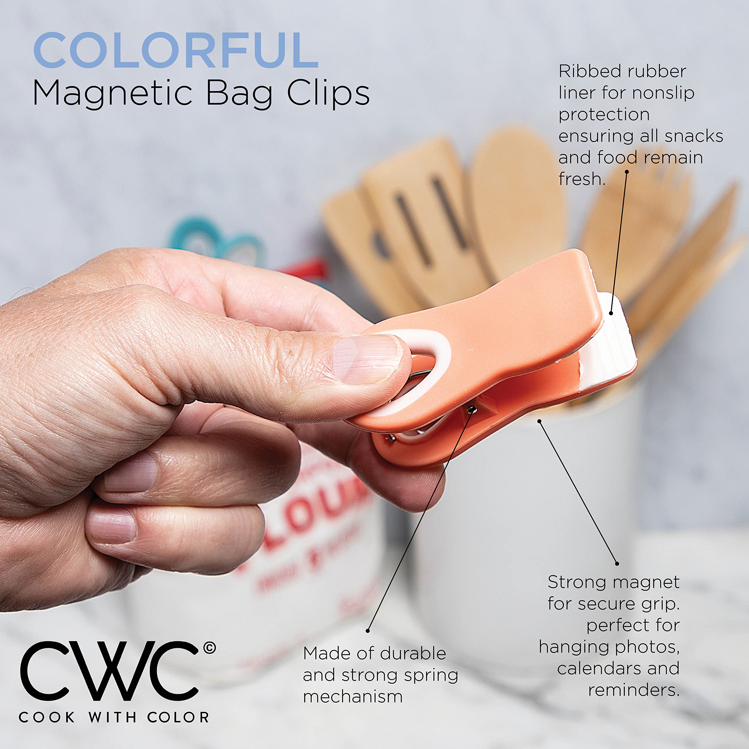 Foto 3 pulgar | Clips Para Bolsas Con Cierre Hermético Para Cocinar Con Color Para Almacenar Alimentos, 10 Unidades - Venta Internaci