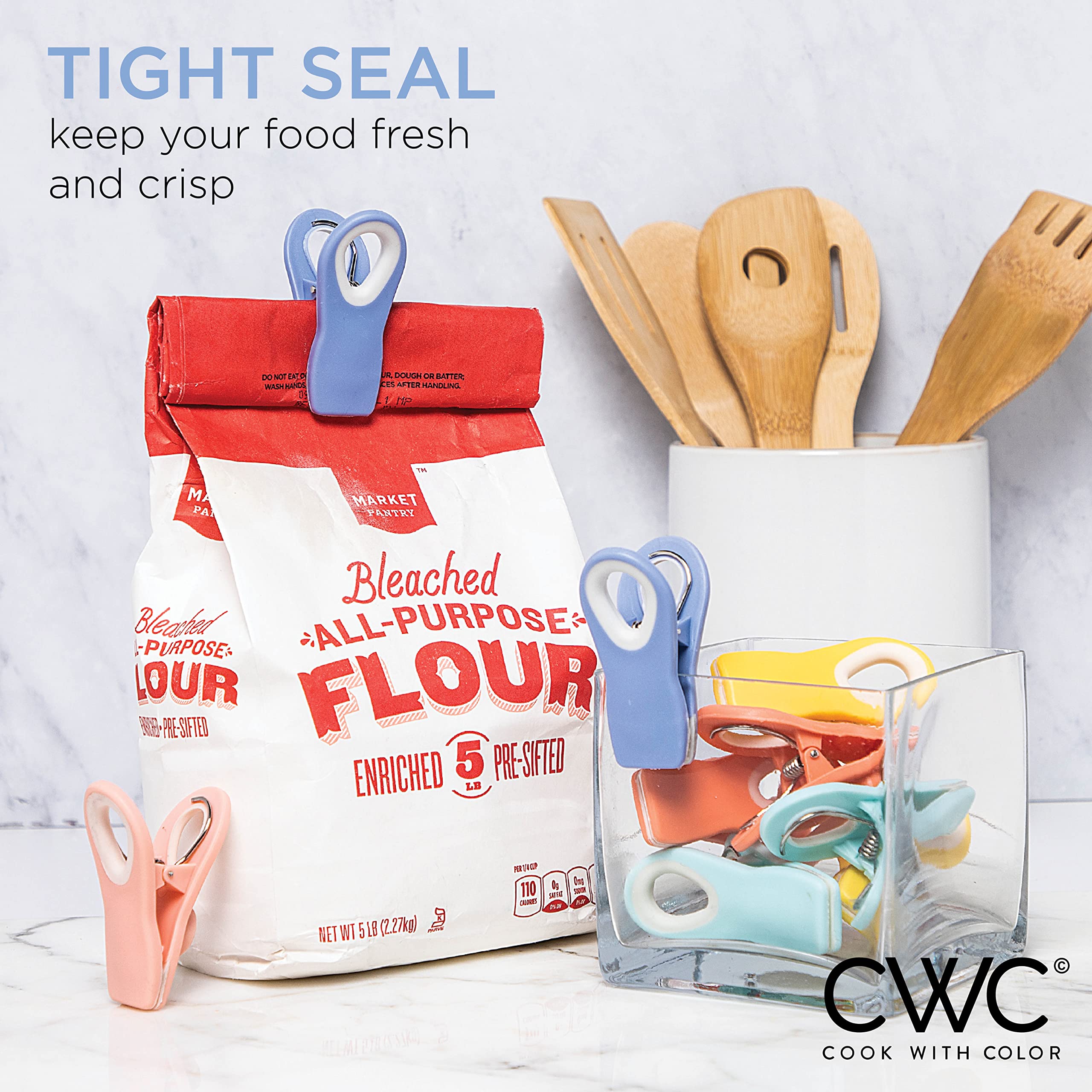 Foto 4 pulgar | Clips Para Bolsas Con Cierre Hermético Para Cocinar Con Color Para Almacenar Alimentos, 10 Unidades - Venta Internaci