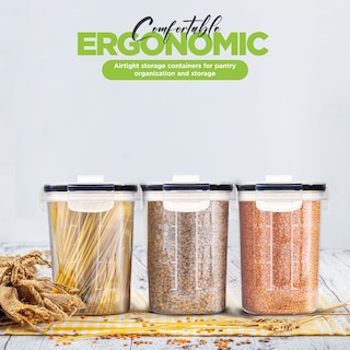 Foto 4 | Recipientes Para Cereales Utopia Kitchen, 2 Litros (paquete De 6), Plástico Transparente - Venta Internacional.