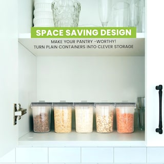 Foto 5 | Recipientes Para Cereales Utopia Kitchen, 2 Litros (paquete De 6), Plástico Transparente - Venta Internacional.