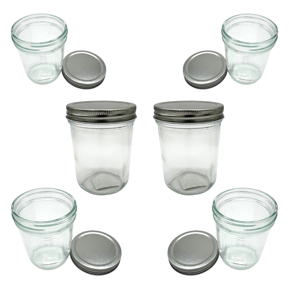 Foto 2 pulgar | Set 4 Frascos Especieros De Vidrio Templado 500 Ml Con Tapas De Aluminio