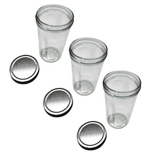 Foto 1 | Set 3 Frascos Especieros De Vidrio Templado 650ml Con Tapas De Aluminio