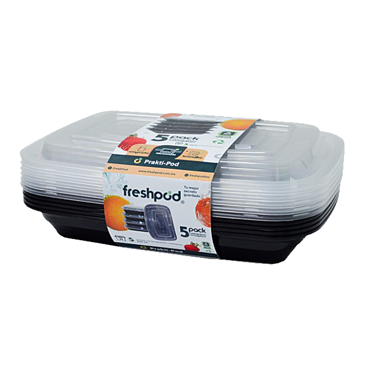 Foto 5 pulgar | 10pc Exhibidor Set Con Tapas Aprueba De Fugas 5c500