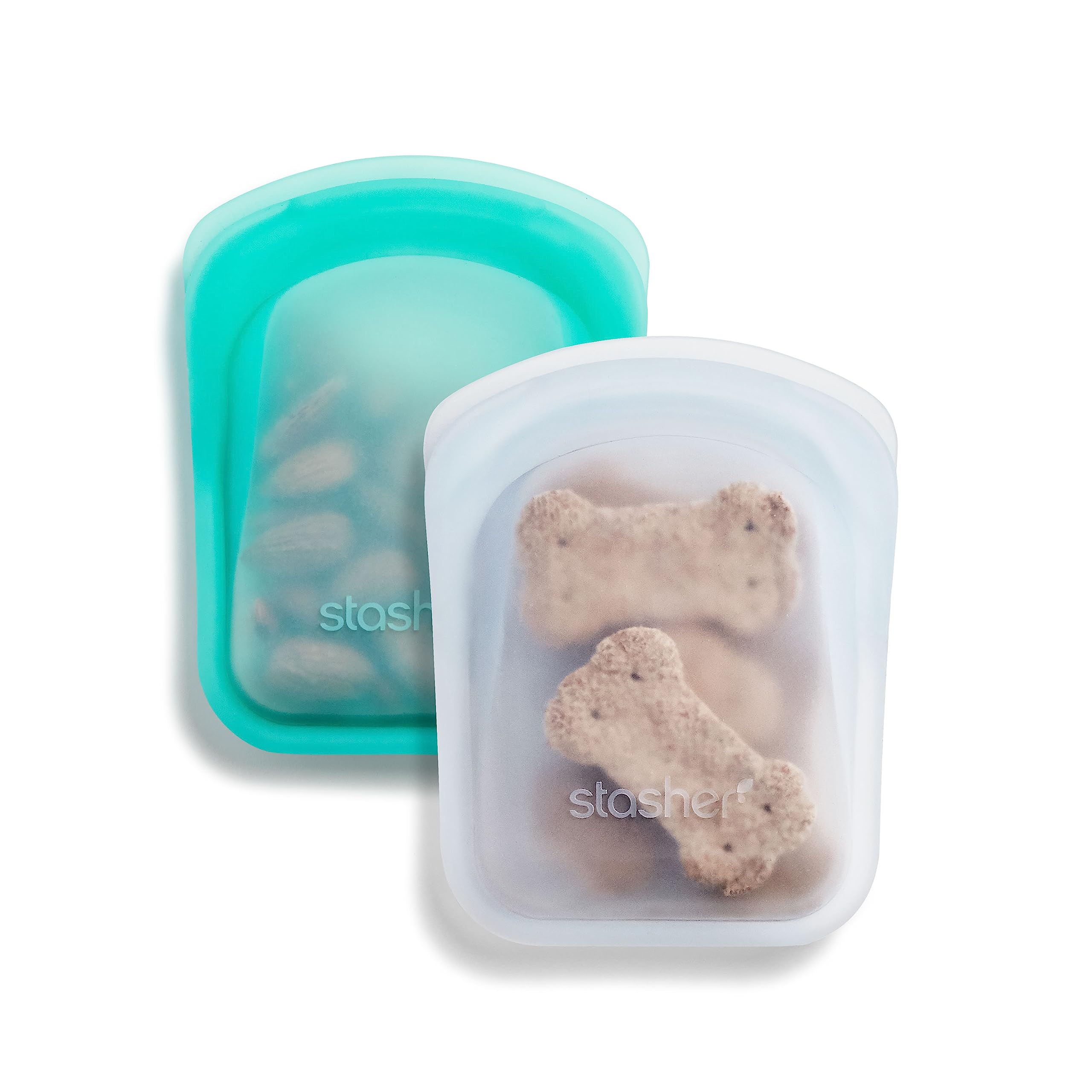 Foto 2 pulgar | Bolsas De Almacenamiento De Alimentos Stasher Premium Silicone, 4 Ml, Transparentes Y Aguamarinas - Venta Internacional.