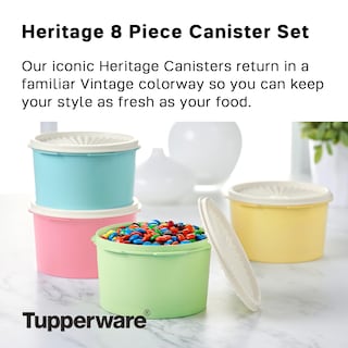 Foto 2 | Juego De Recipientes Para Almacenamiento De Alimentos Tupperware Heritage, 8 Piezas - Venta Internacional.