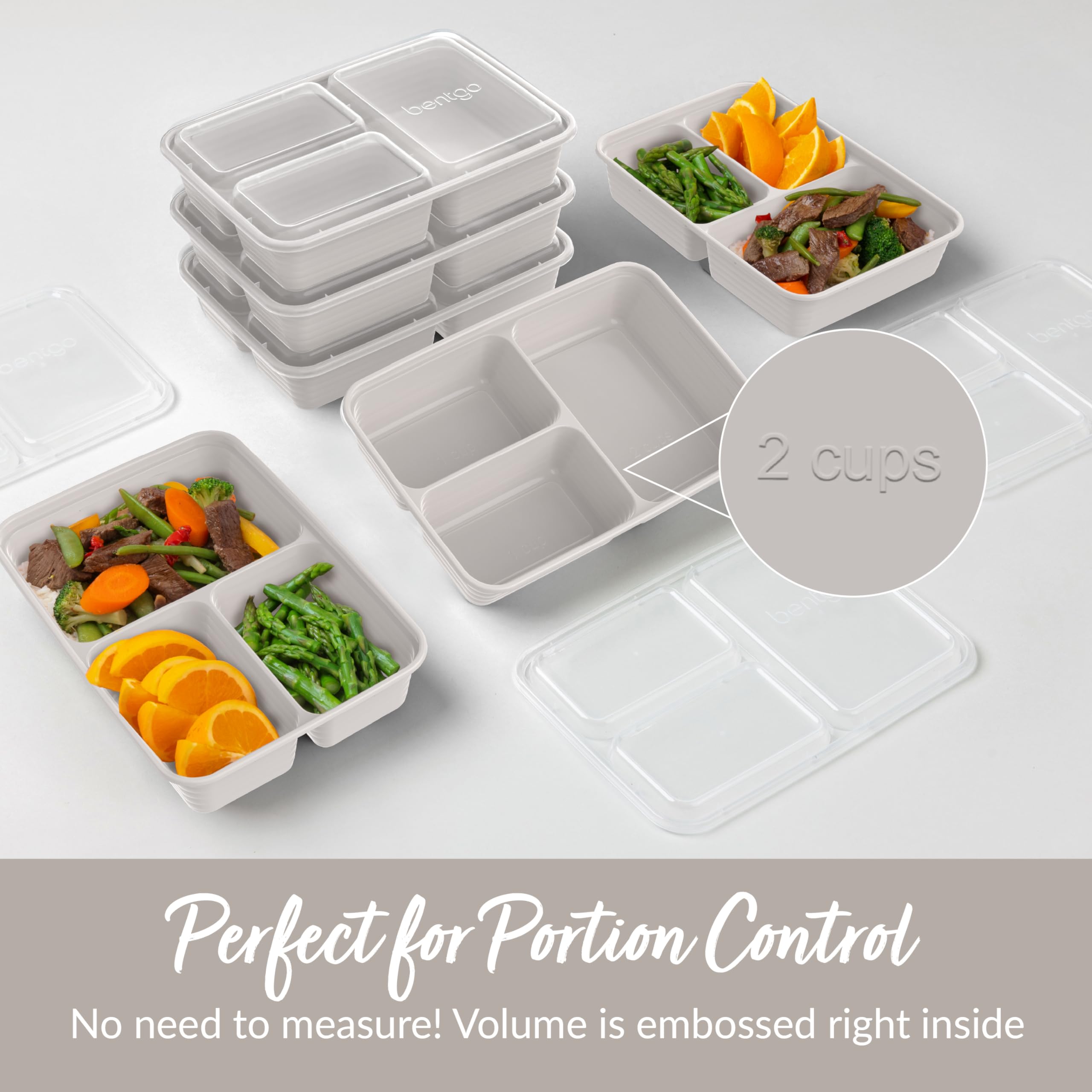Foto 5 | Recipientes Para Preparación De Comidas Bentgo Prep, 20 Unidades, Sin Bpa, Color Gris - Venta Internacional.